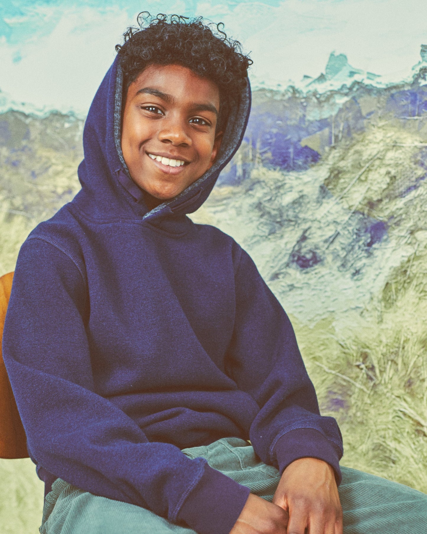 Boy's Indigo wool Sweatshirt