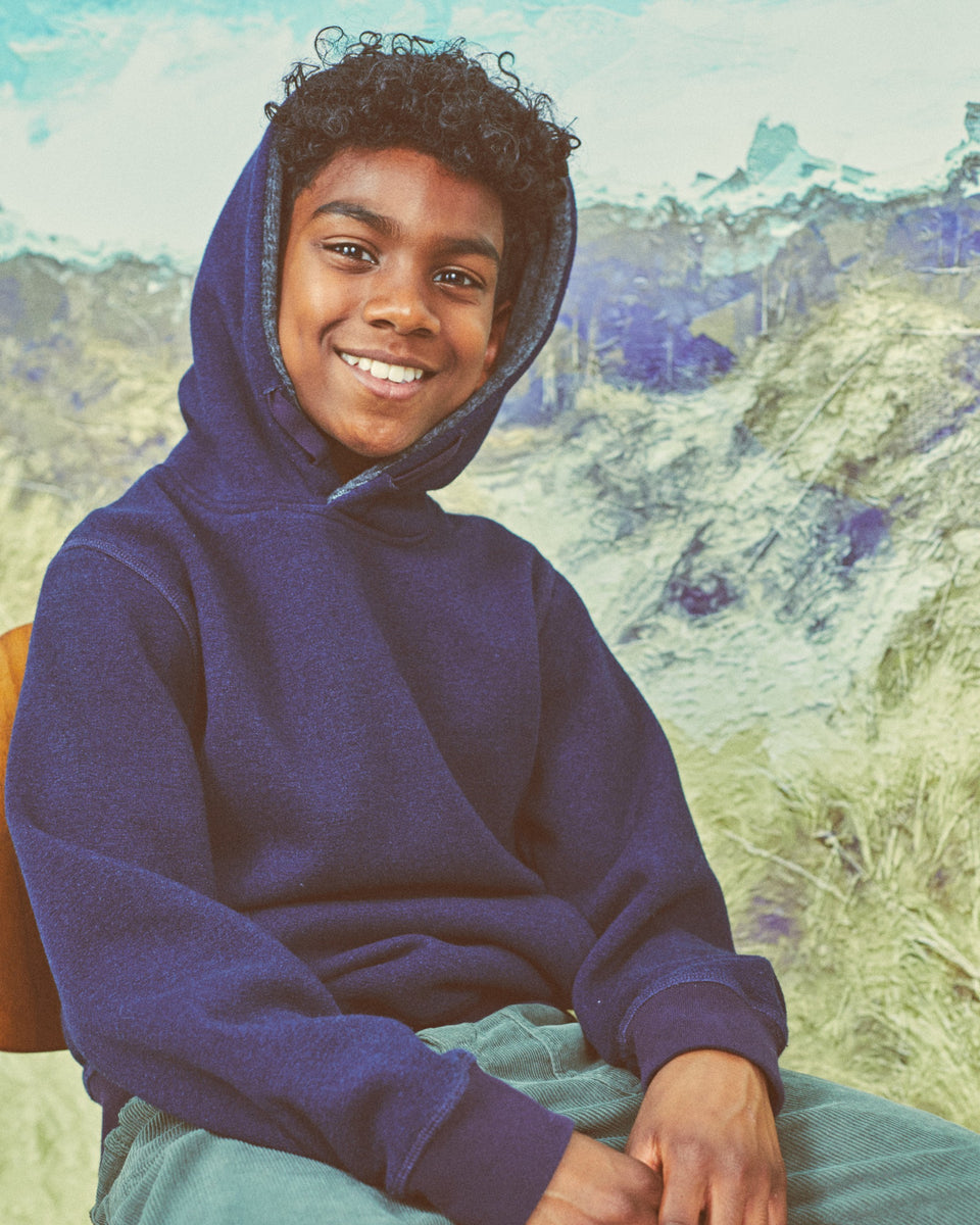 Boy's Indigo wool Sweatshirt - Image principale