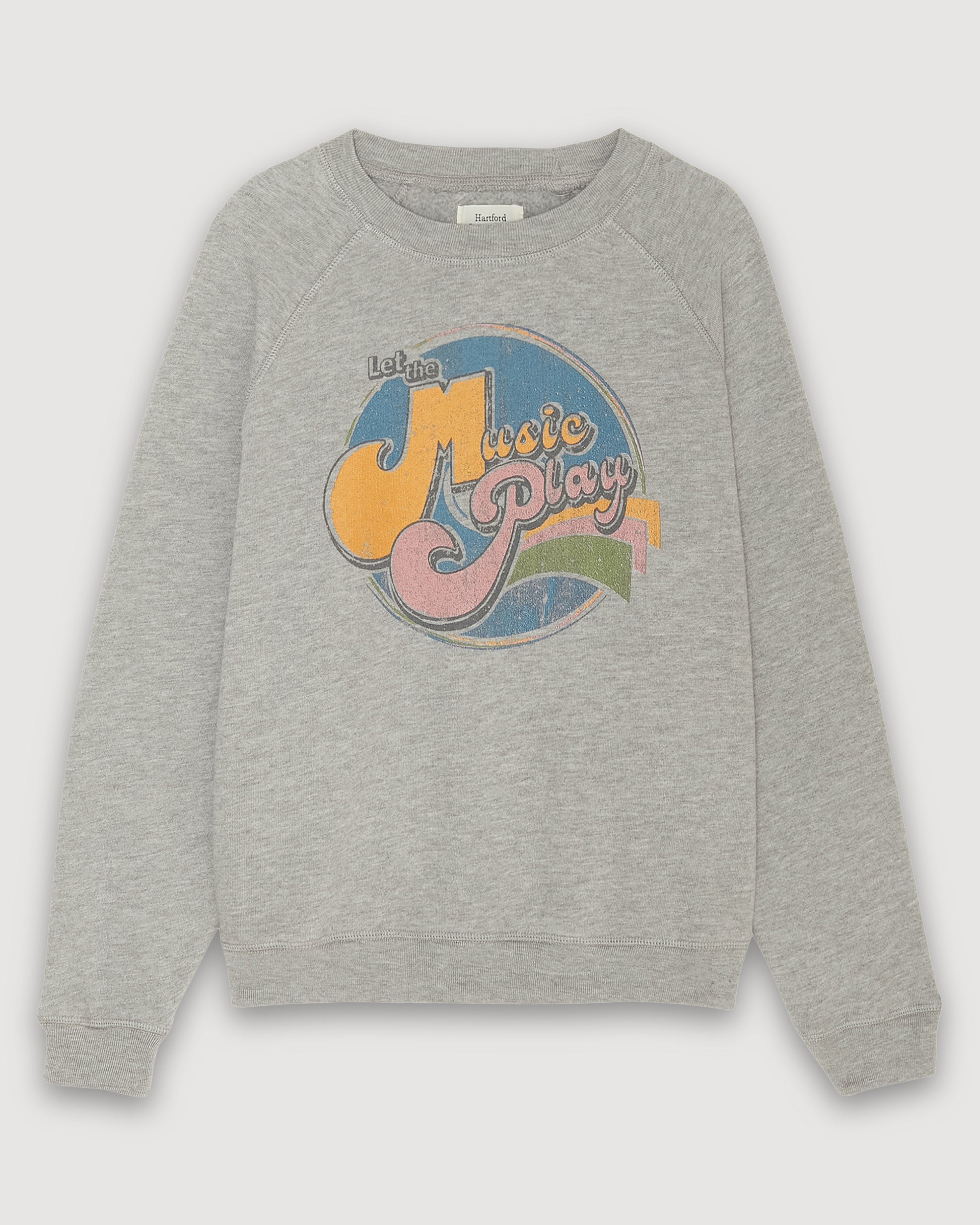 Sweatshirt Fille en coton & modal Gris chiné Taplay BCTDV507-06