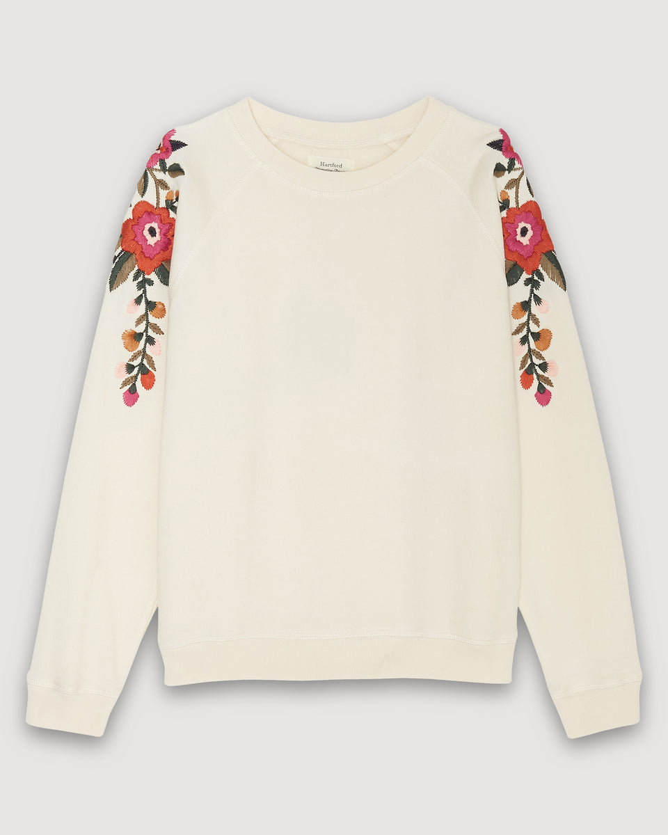 Tapucine Girl's Off-White fleece Sweatshirt - Image principale