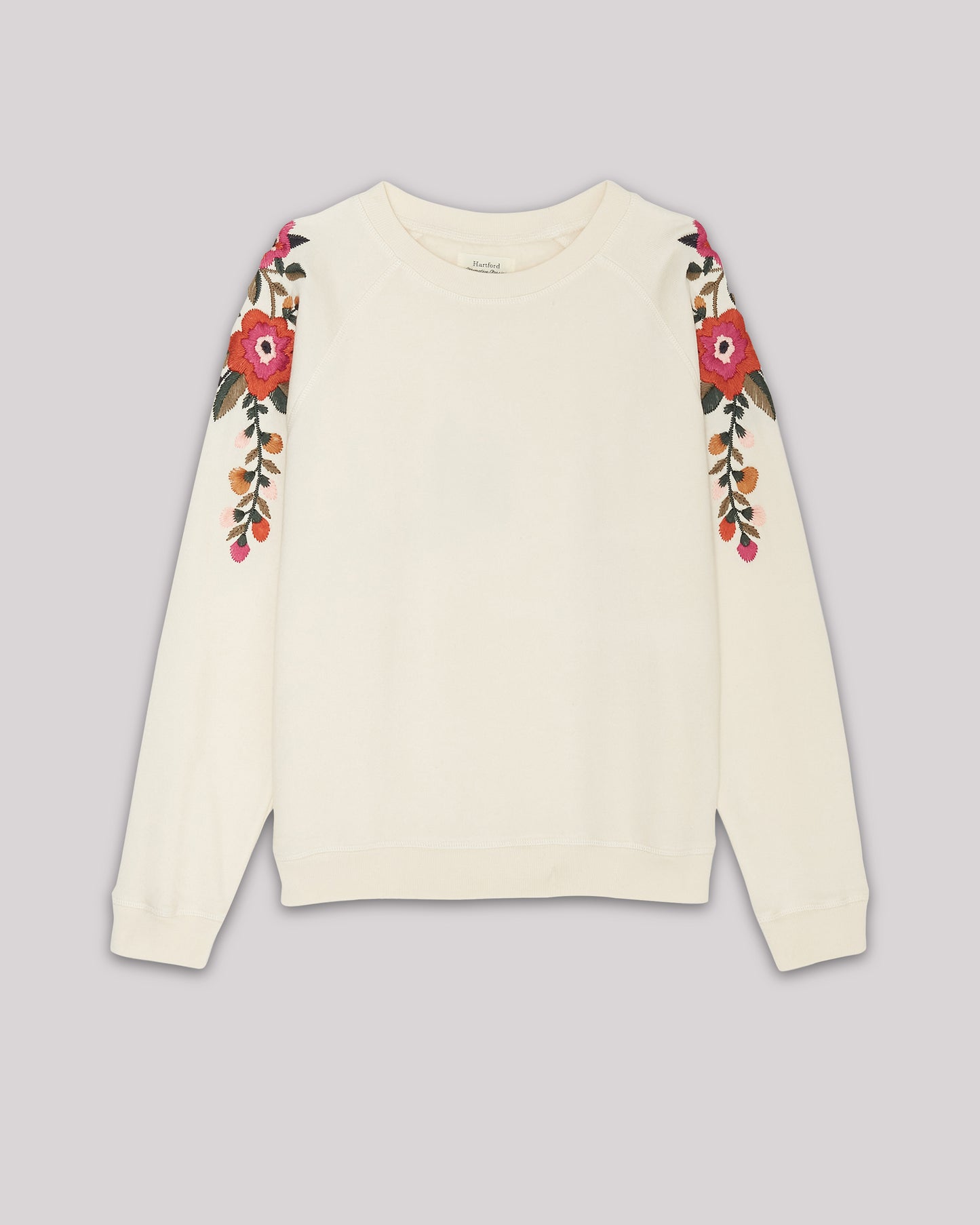 Sweatshirt Fille en coton & modal Ecru Tapucine