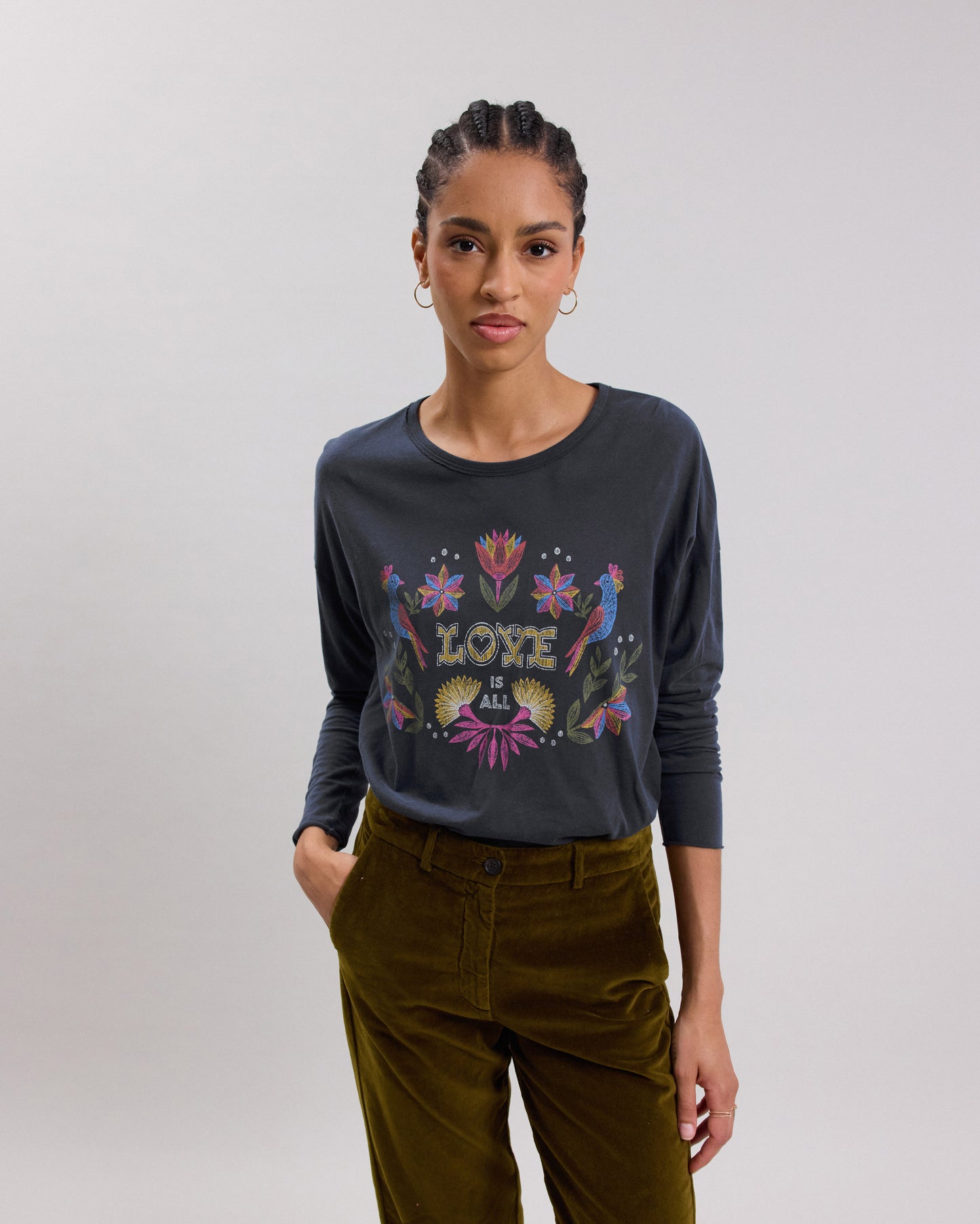 Tee shirt Femme en coton & modal Carbone Talove BCTI502-06