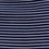 Tyssem Women's Navy striped ribbed cotton T-Shirt