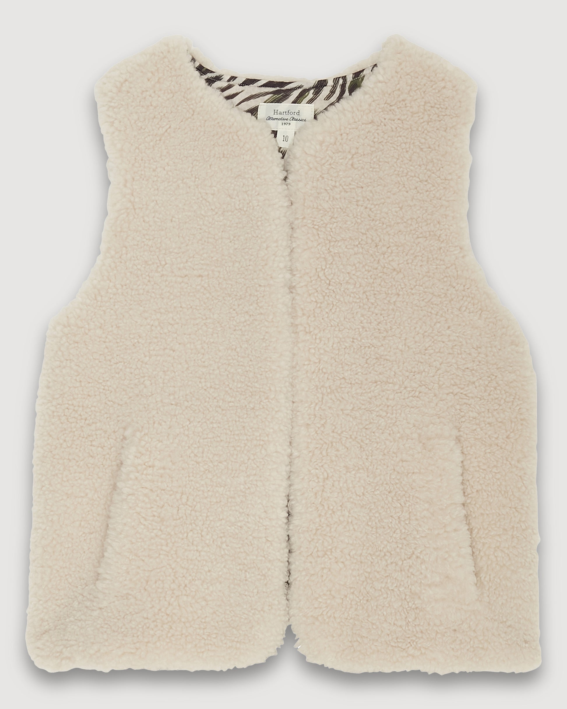 Gilet Fille en sherpa Naturel Venice BCVDD554-01