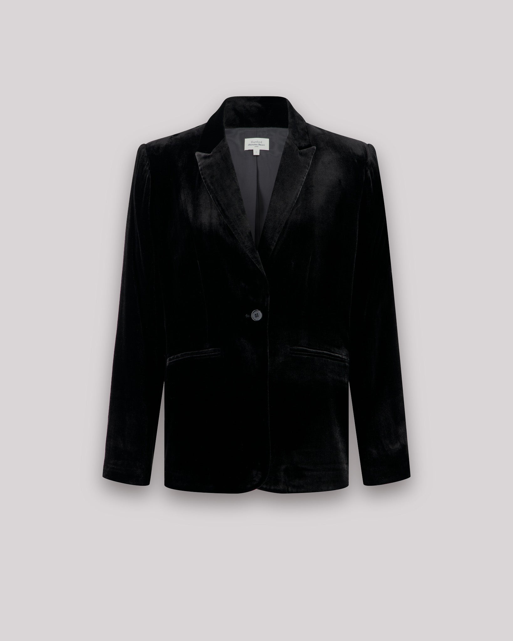 Veste Femme en velours lisse imprimé rayures Noir Virna BCVE614-99