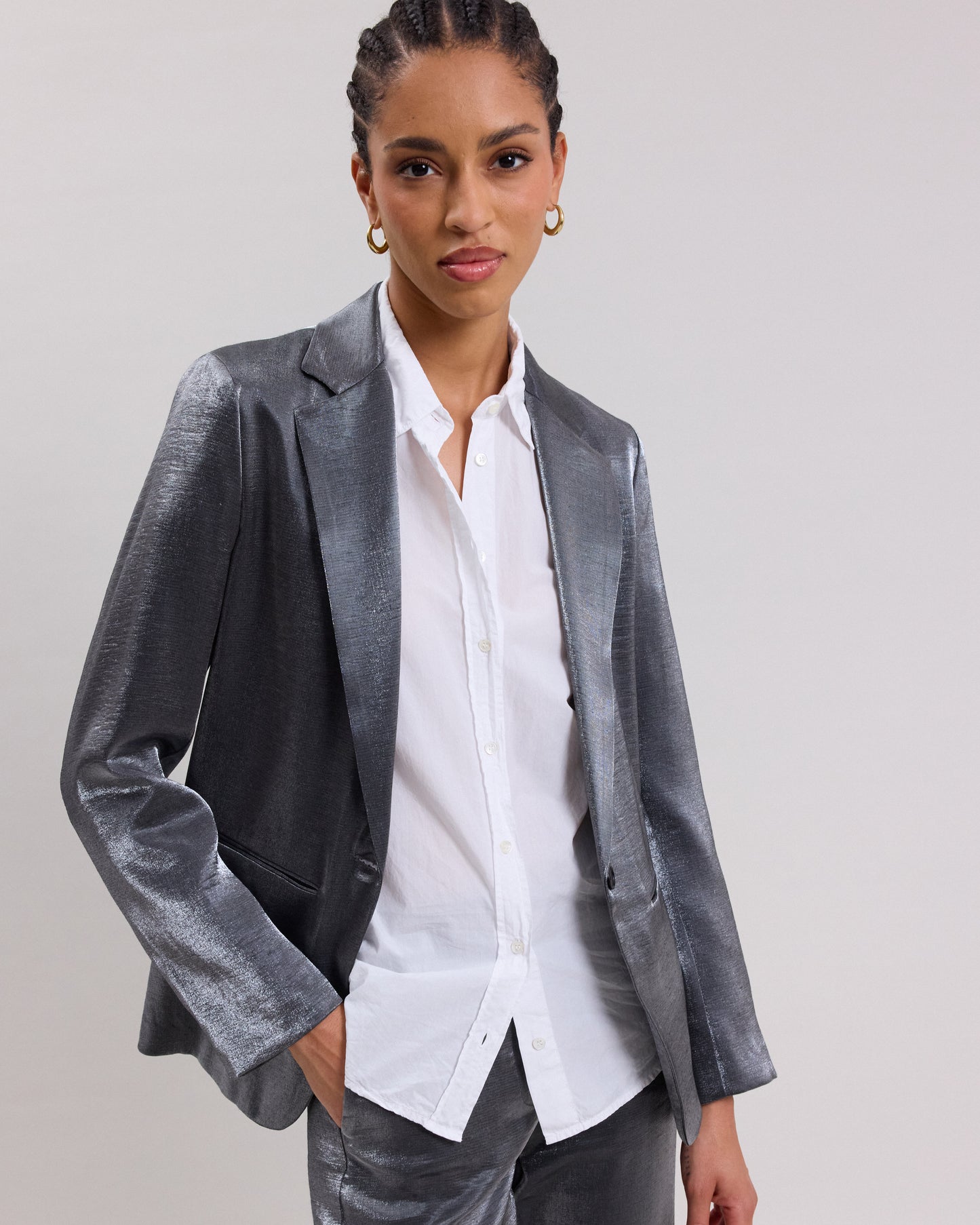 Veste Femme en viscose Gris Virna BCVE627-01