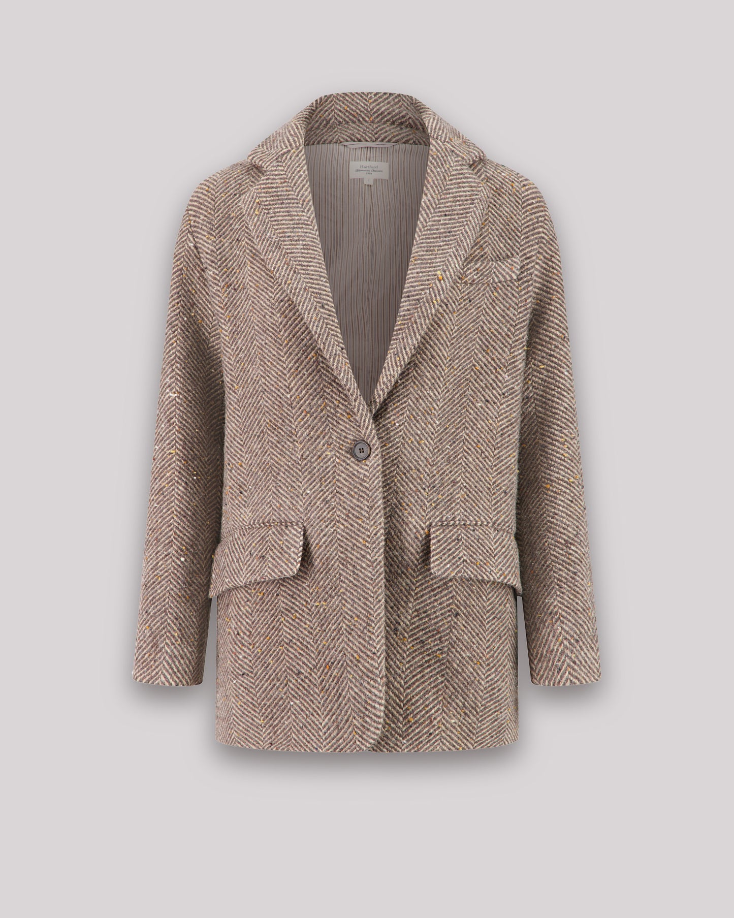 Veste Femme en laine mélangée Taupe Vittorio