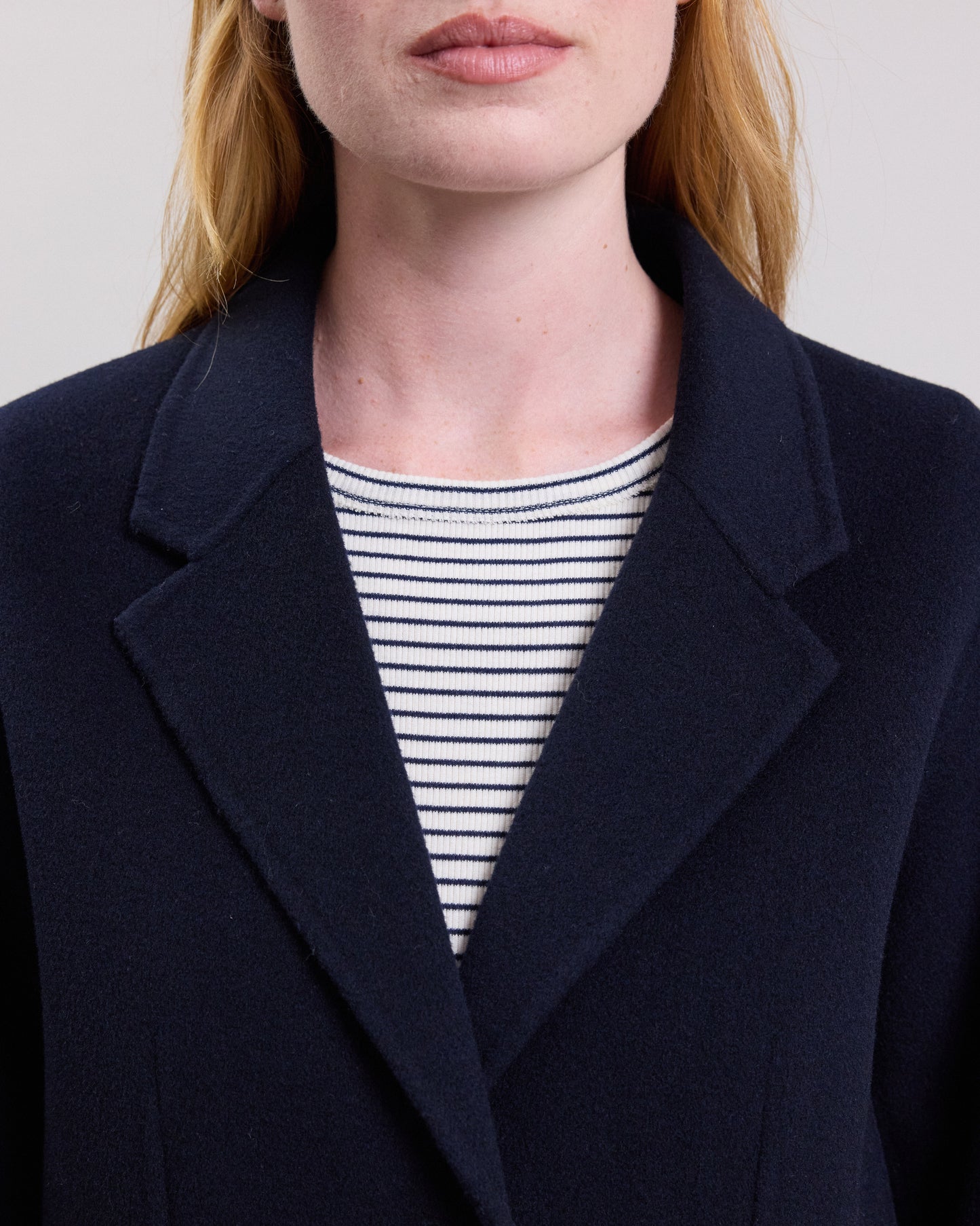 Vlad Women's Navy Blue double face wool Jacket