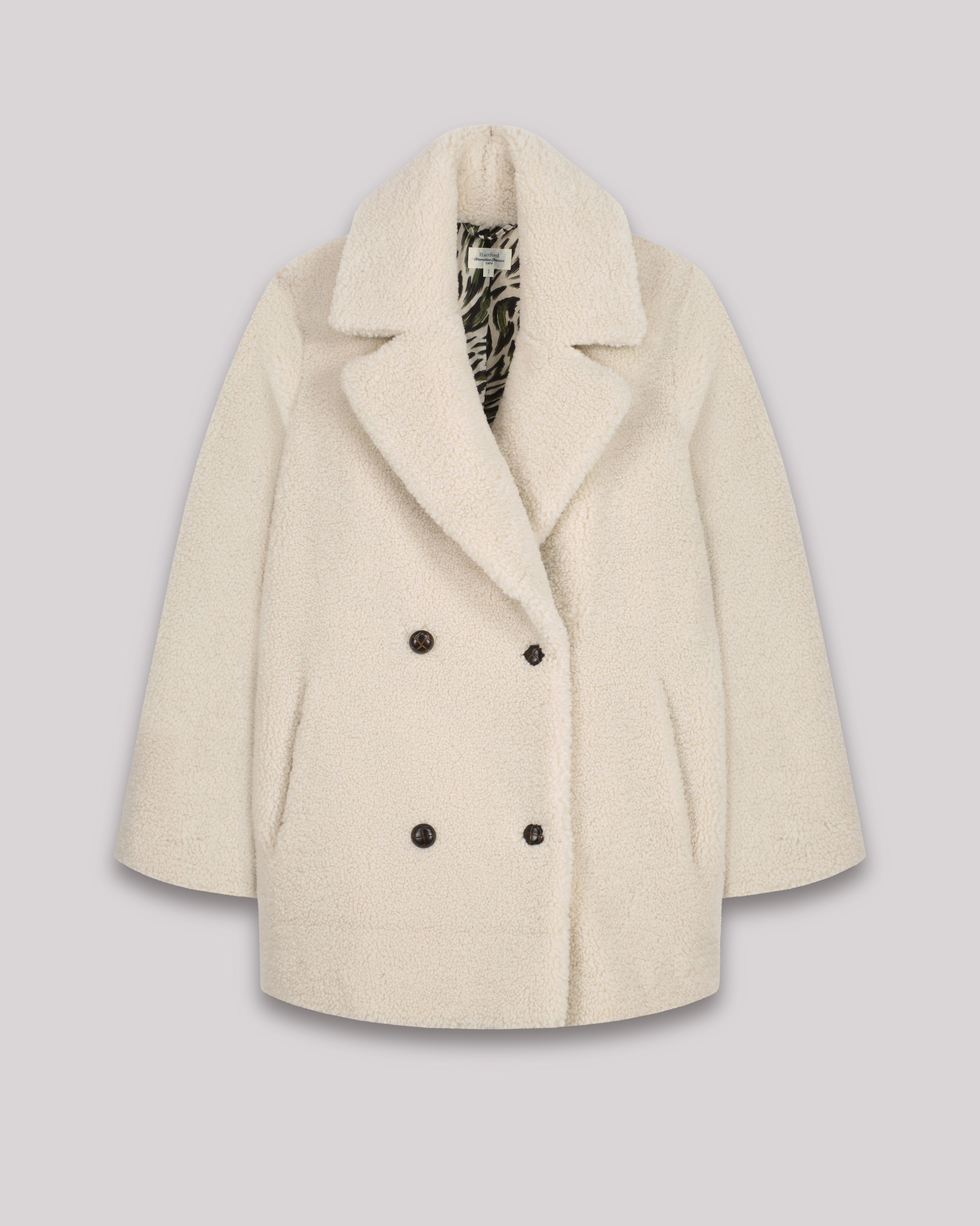 Manteau Femme en sherpa Naturel Victoria Manteau Femme Hartford