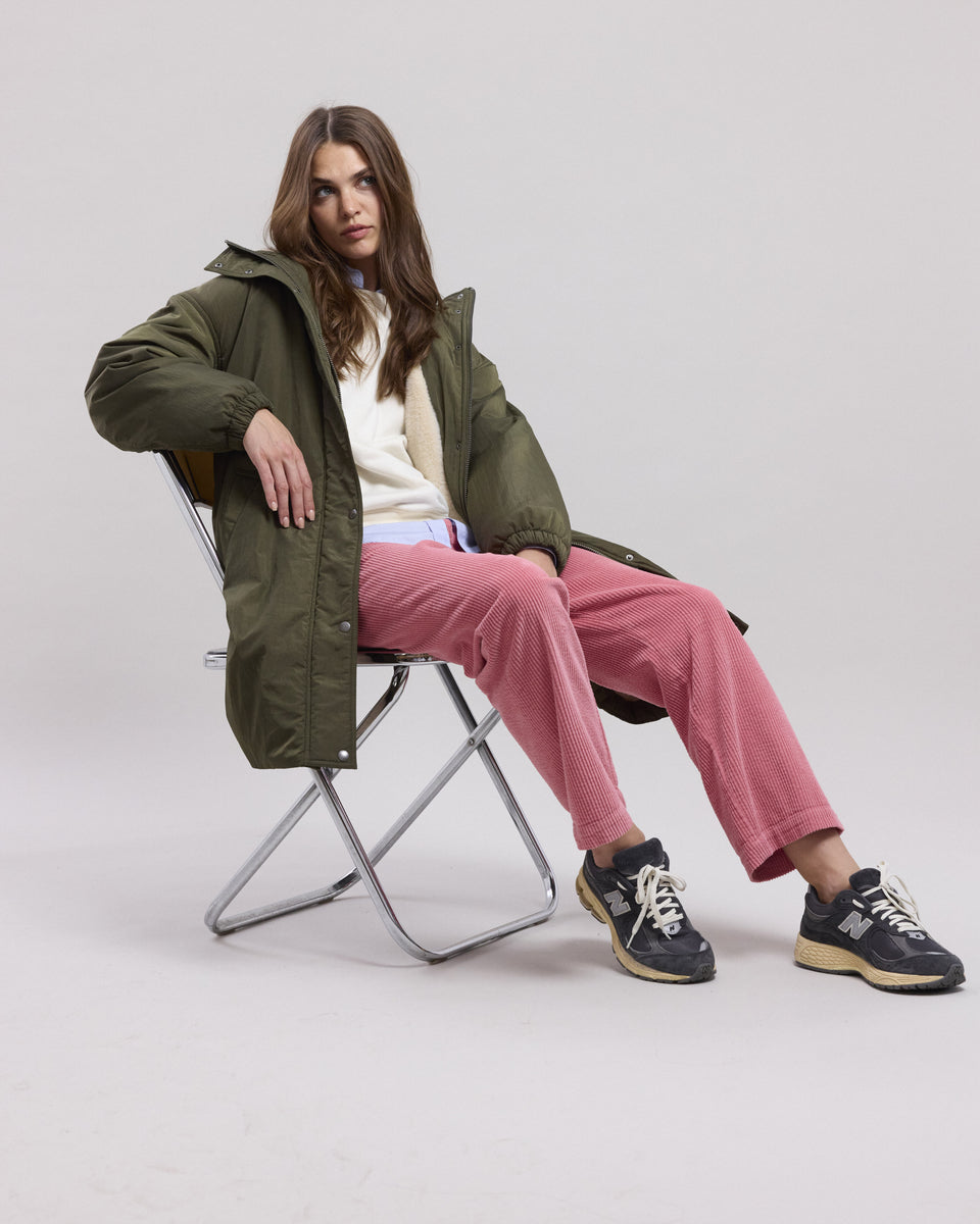 Parka Femme en nylon recyclé déperlant Vert Militaire Venlo - Image principale