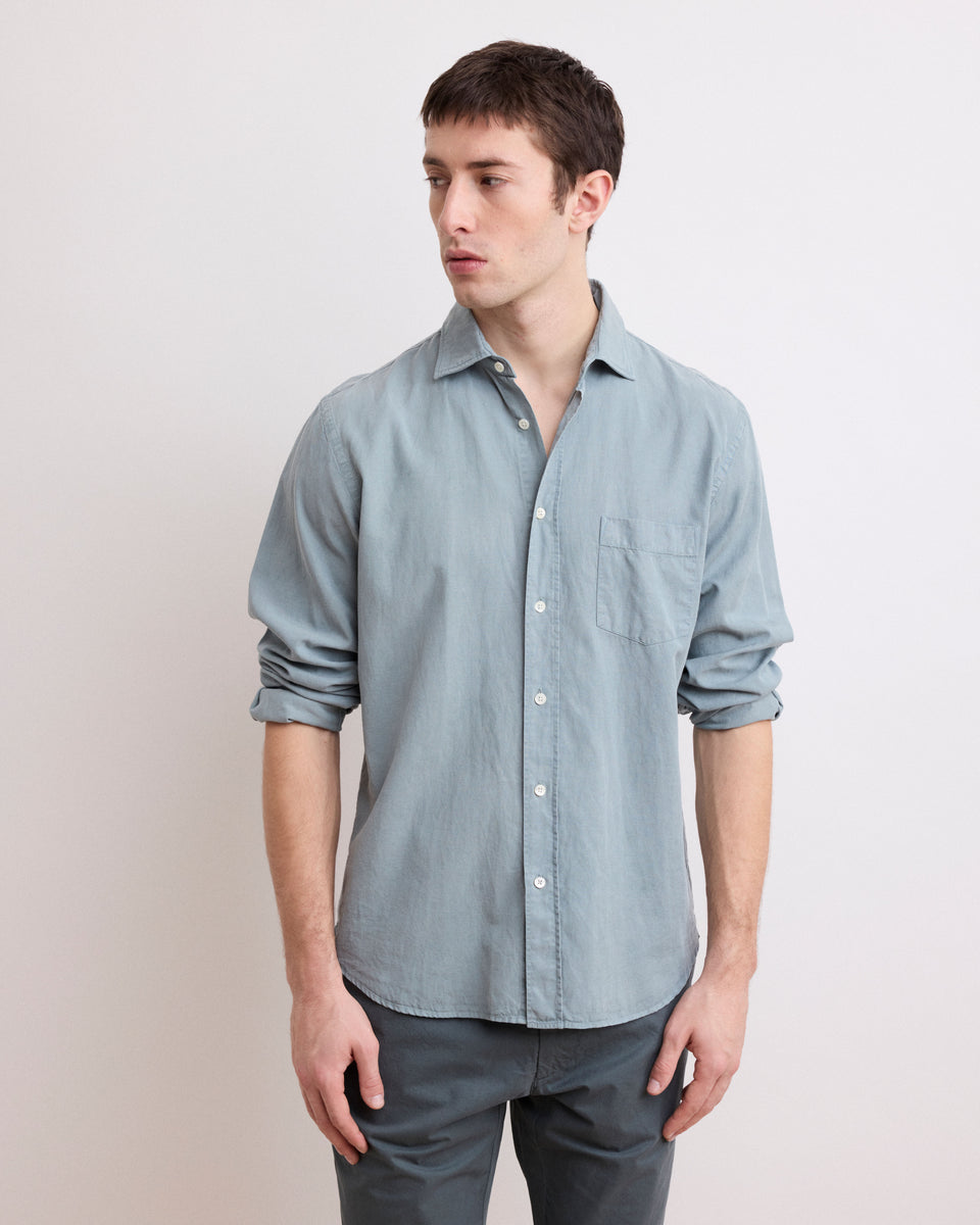 Chemise Homme en Tencel & Coton Vert Celadon Paul - Image principale