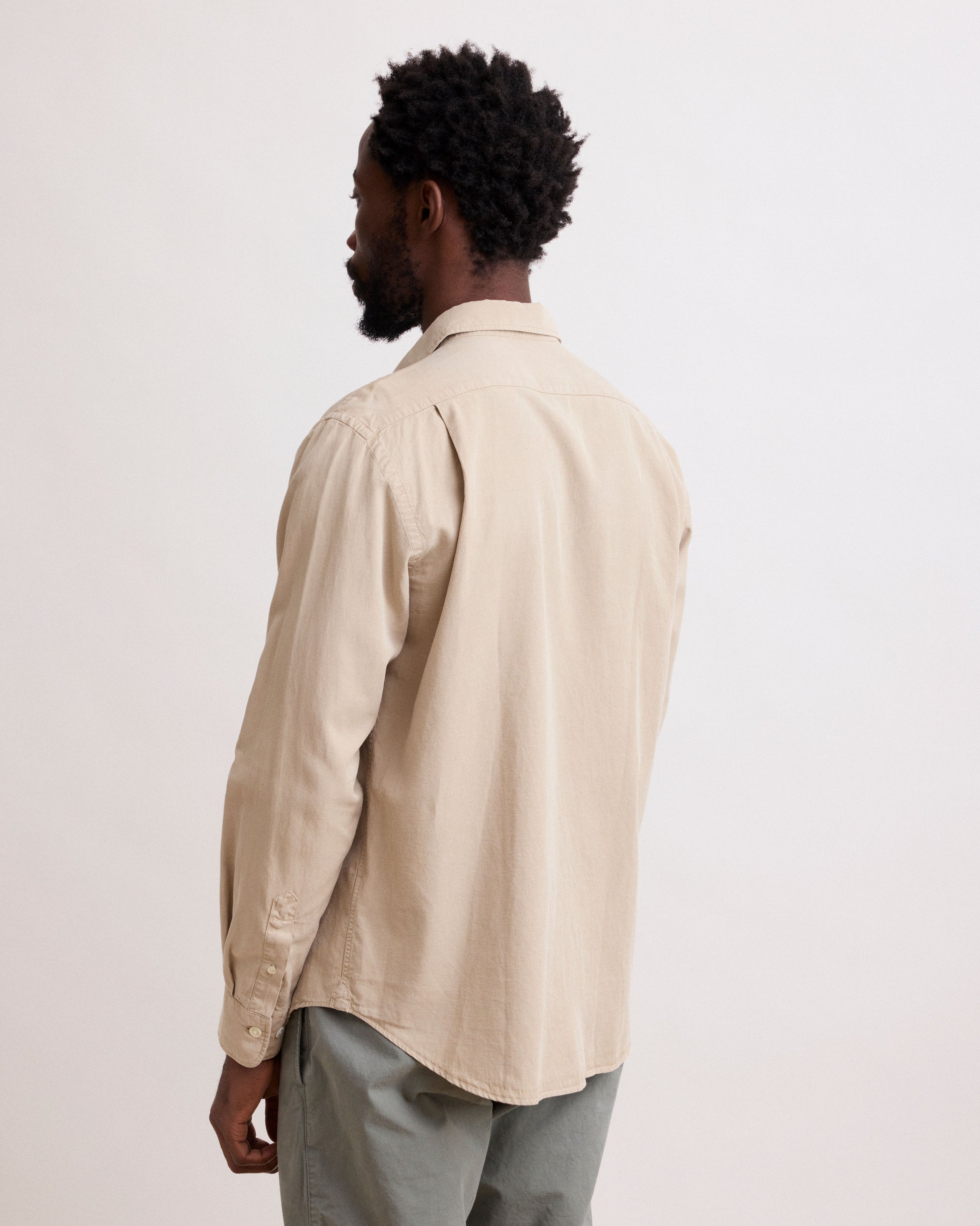 Chemise Homme en Tencel & Coton Beige Patrol