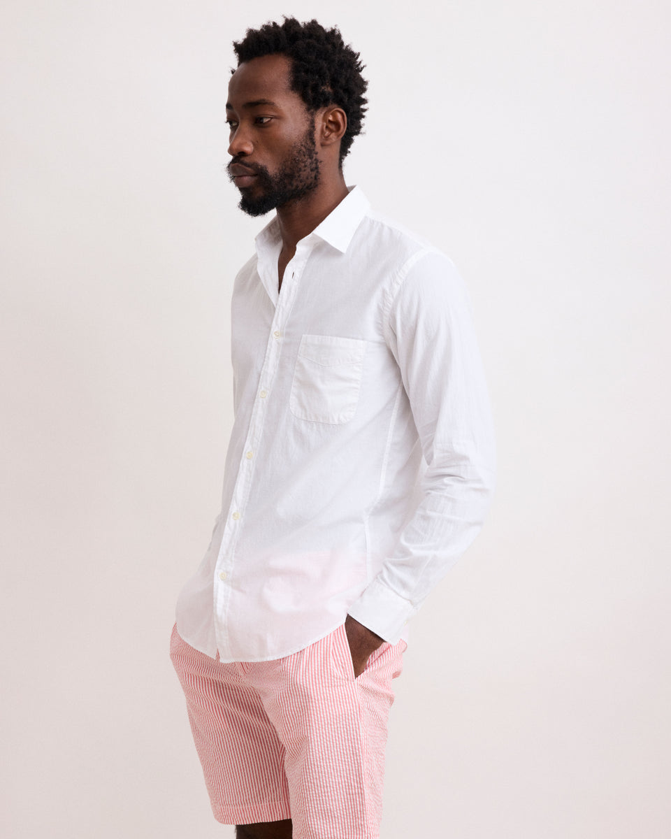 Storm Men's White Cotton Voile Shirt - Image alternative