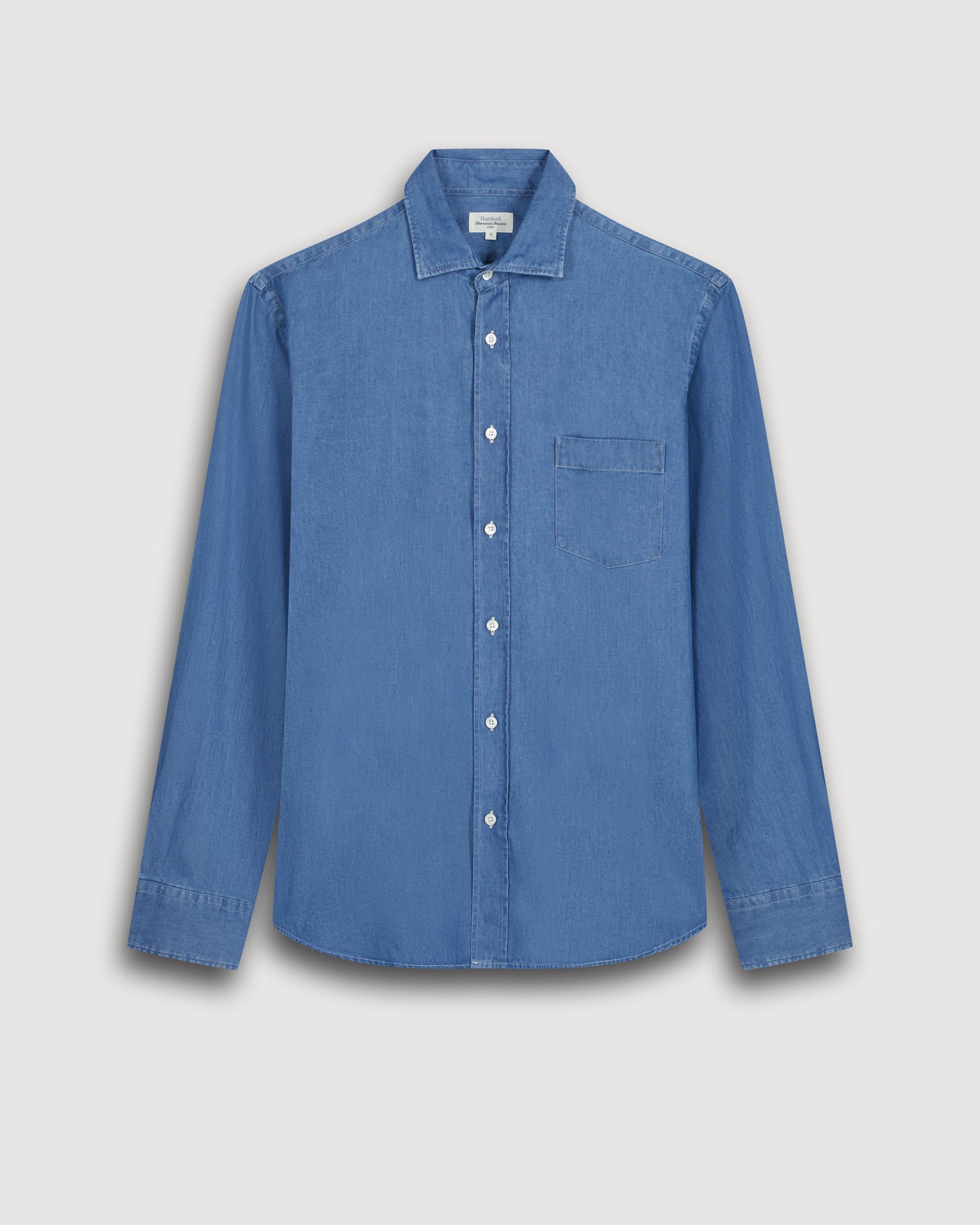 Chemise Homme en Denim léger Indigo Paul