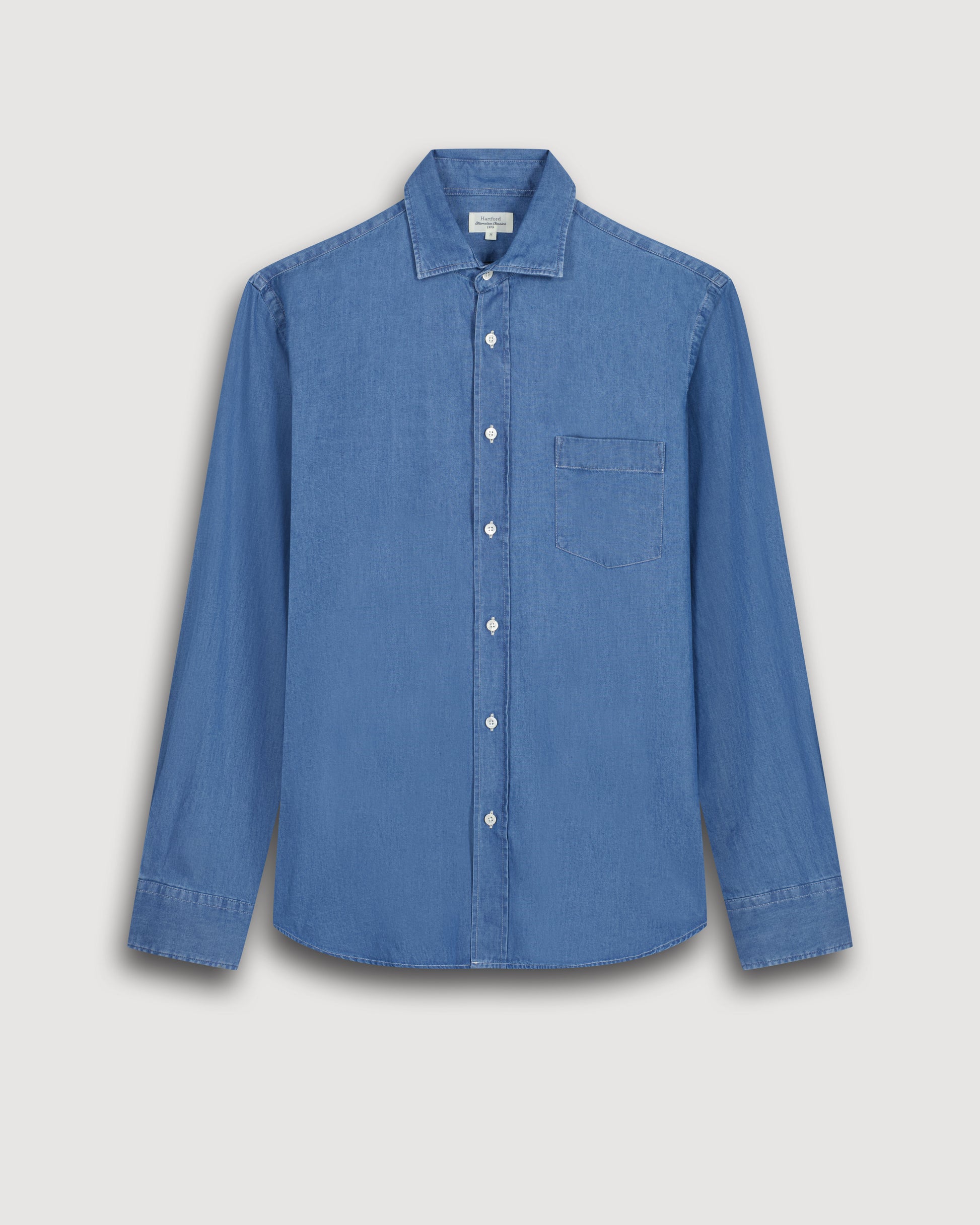 Chemise Homme en Denim léger Indigo Paul