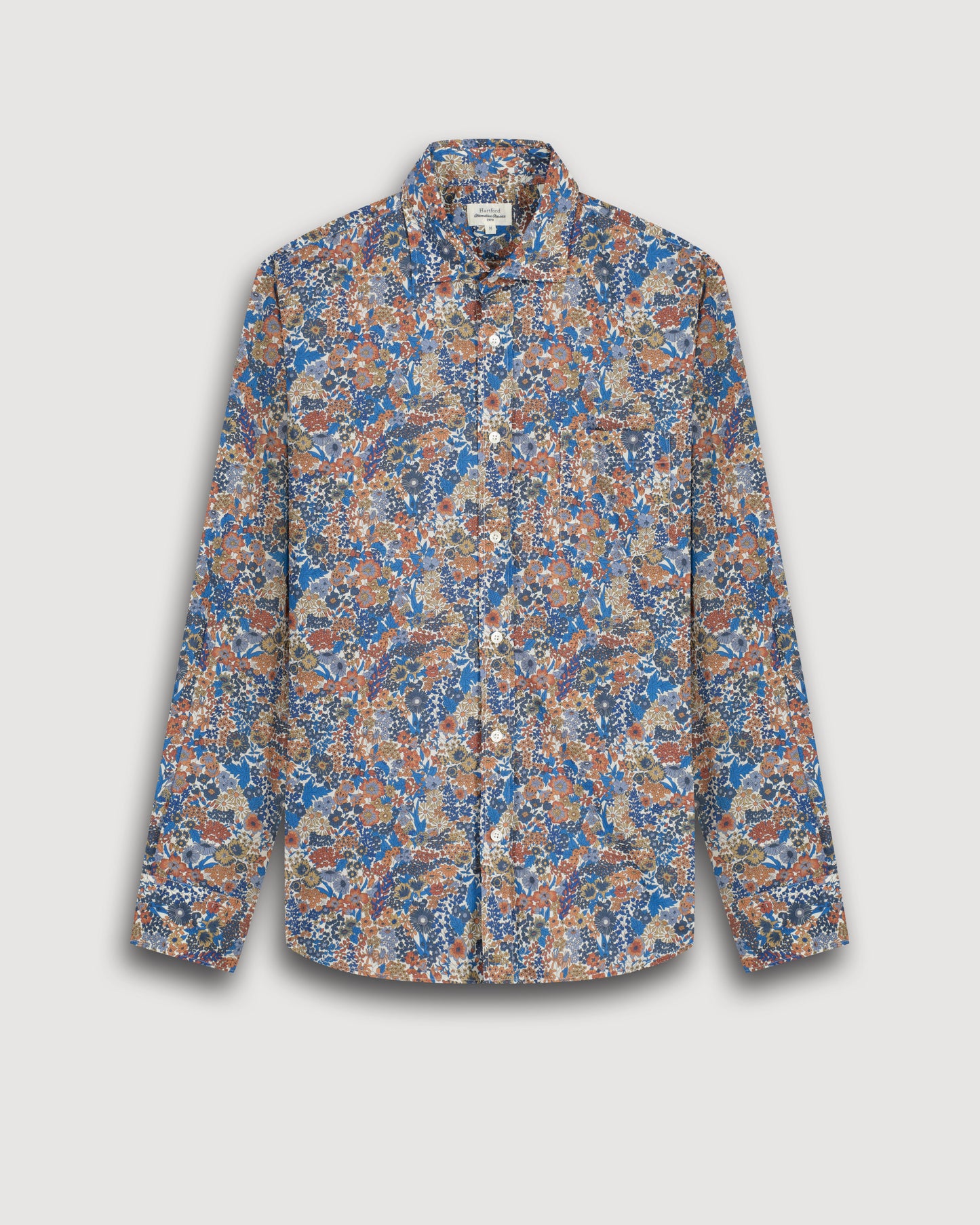 Chemise Homme en Coton Imprimé Liberty Bleu Paul