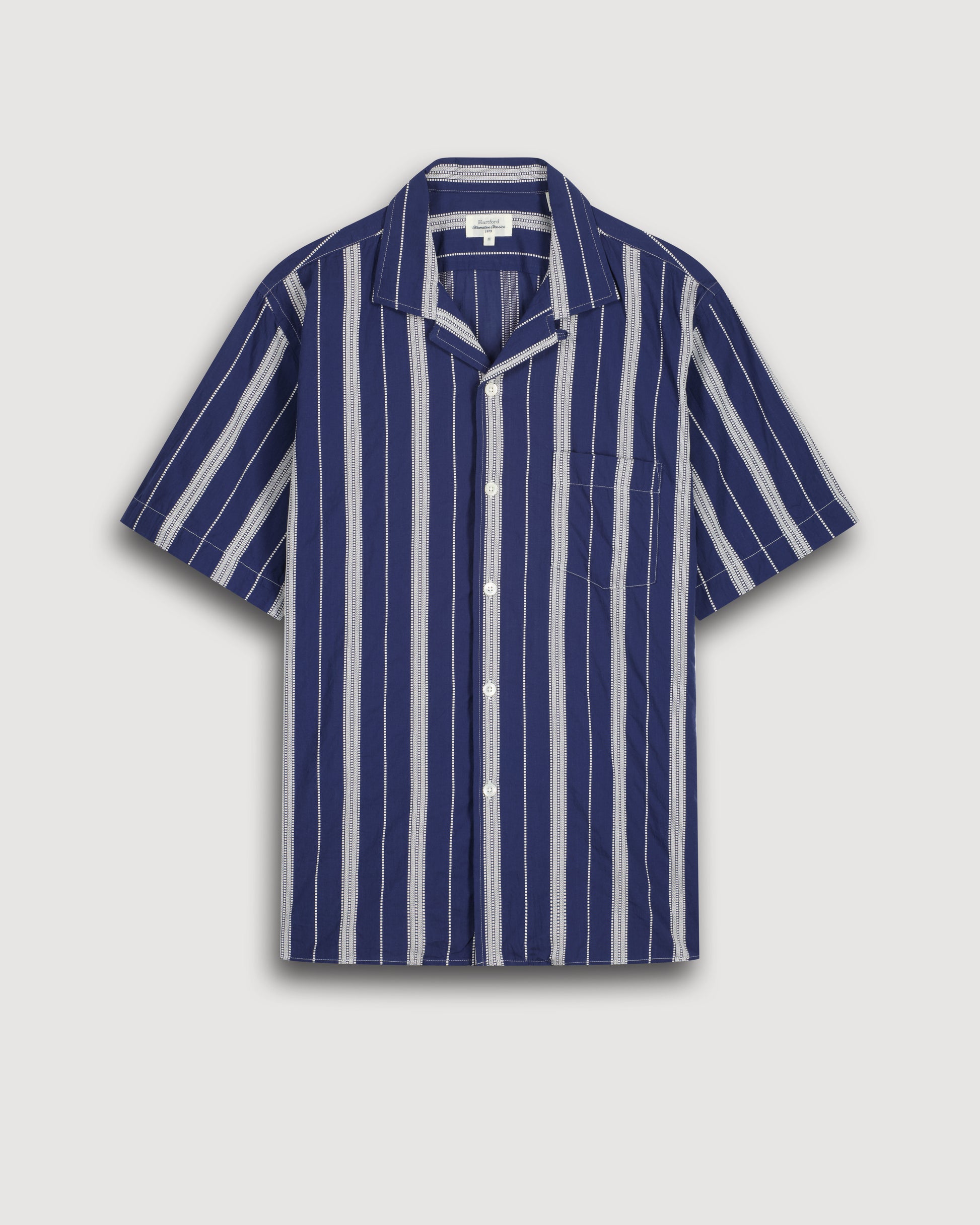 Chemise Homme en Dobby Bleu Palm Mc