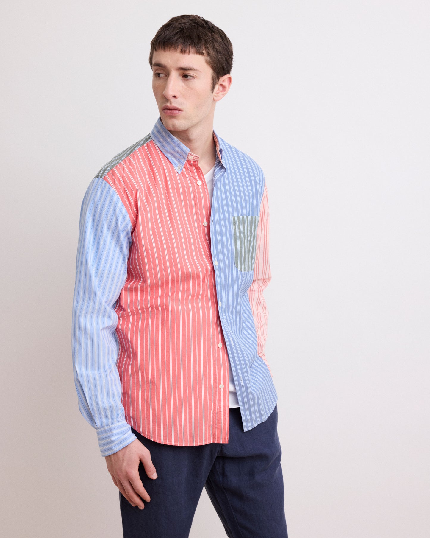 Chemise Homme en Coton patchwork Pitt