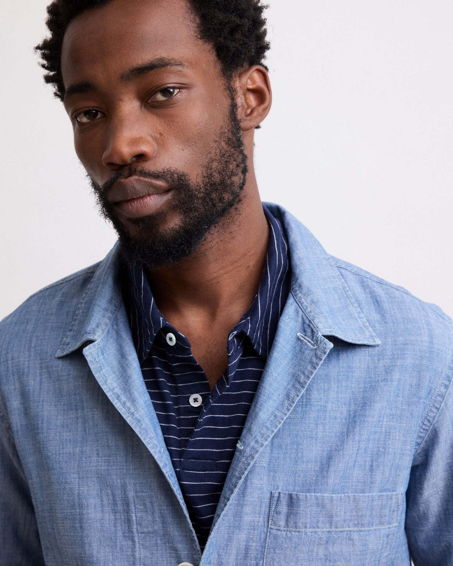 Veste Homme Indigo en Chambray Perry