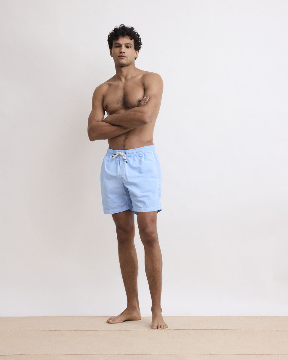 Men's Blue Classic Swim Trunks - Image principale