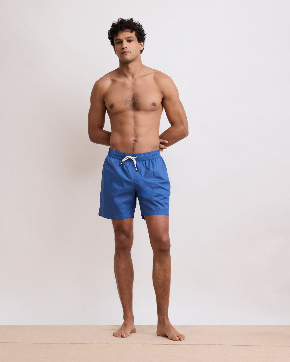 Men's Petrol Blue Lightweight Swim Trunks - Image principale