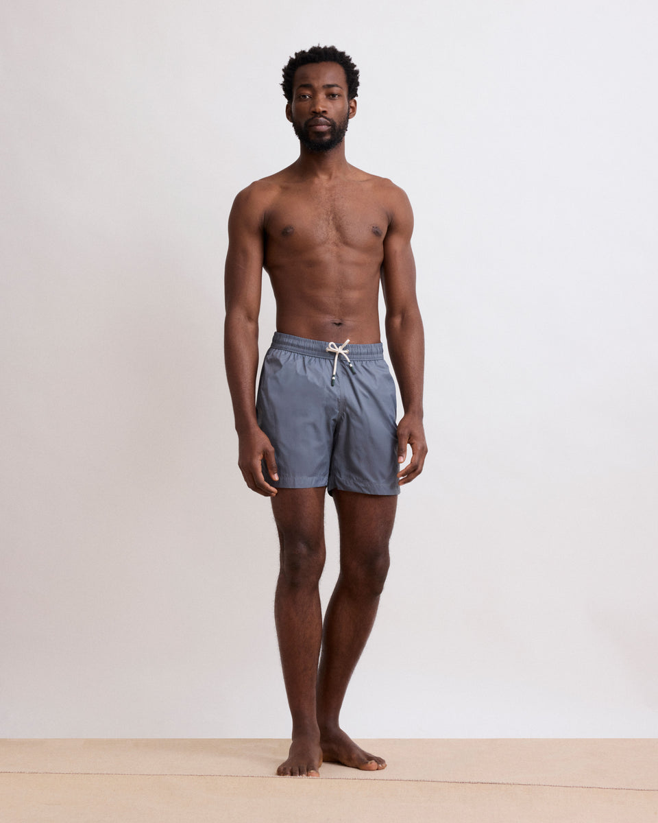 Men's Grey Lightweight Swim Trunks - Image principale