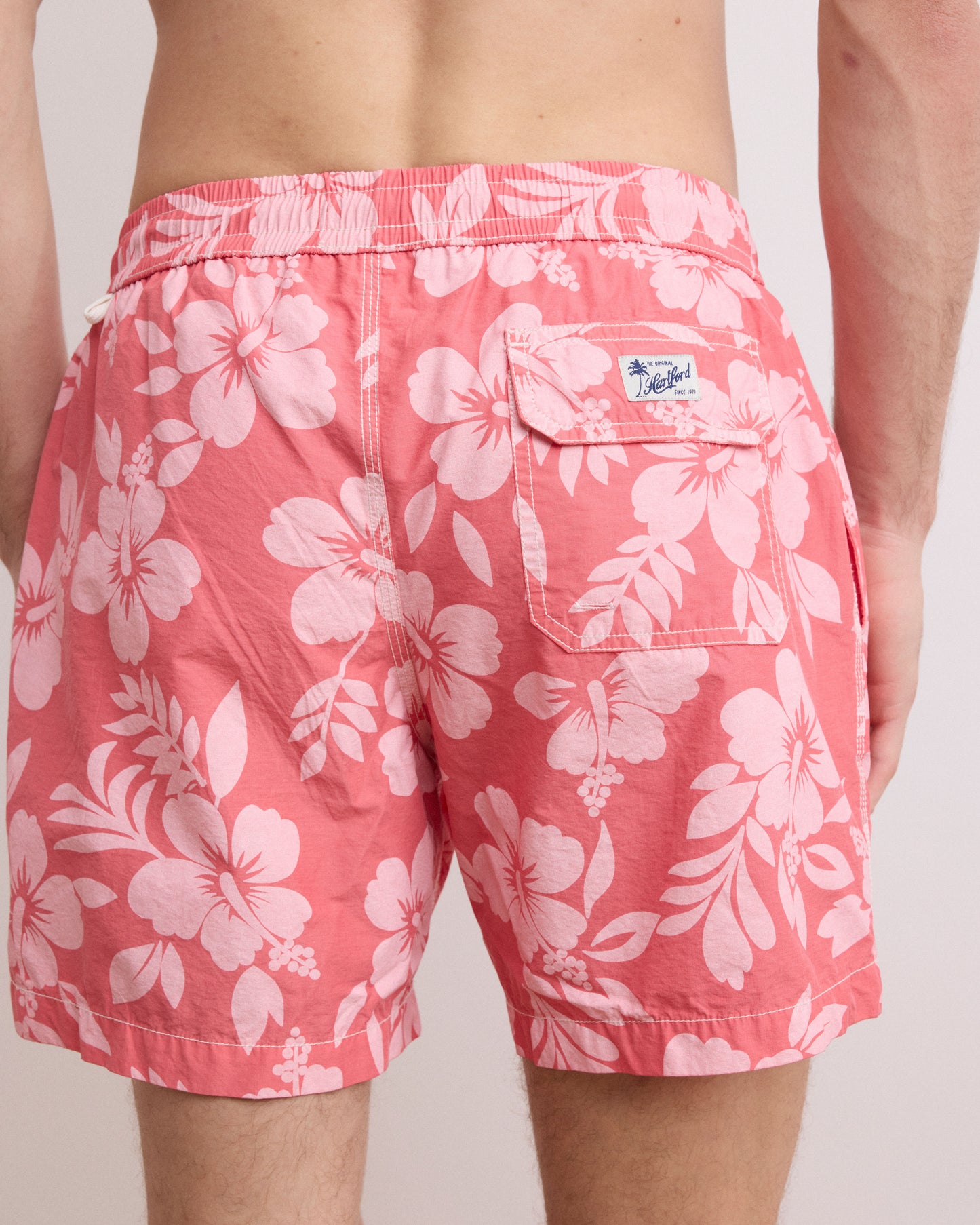 Maillot Homme Imprimé Hibiscus Tangerine Swim