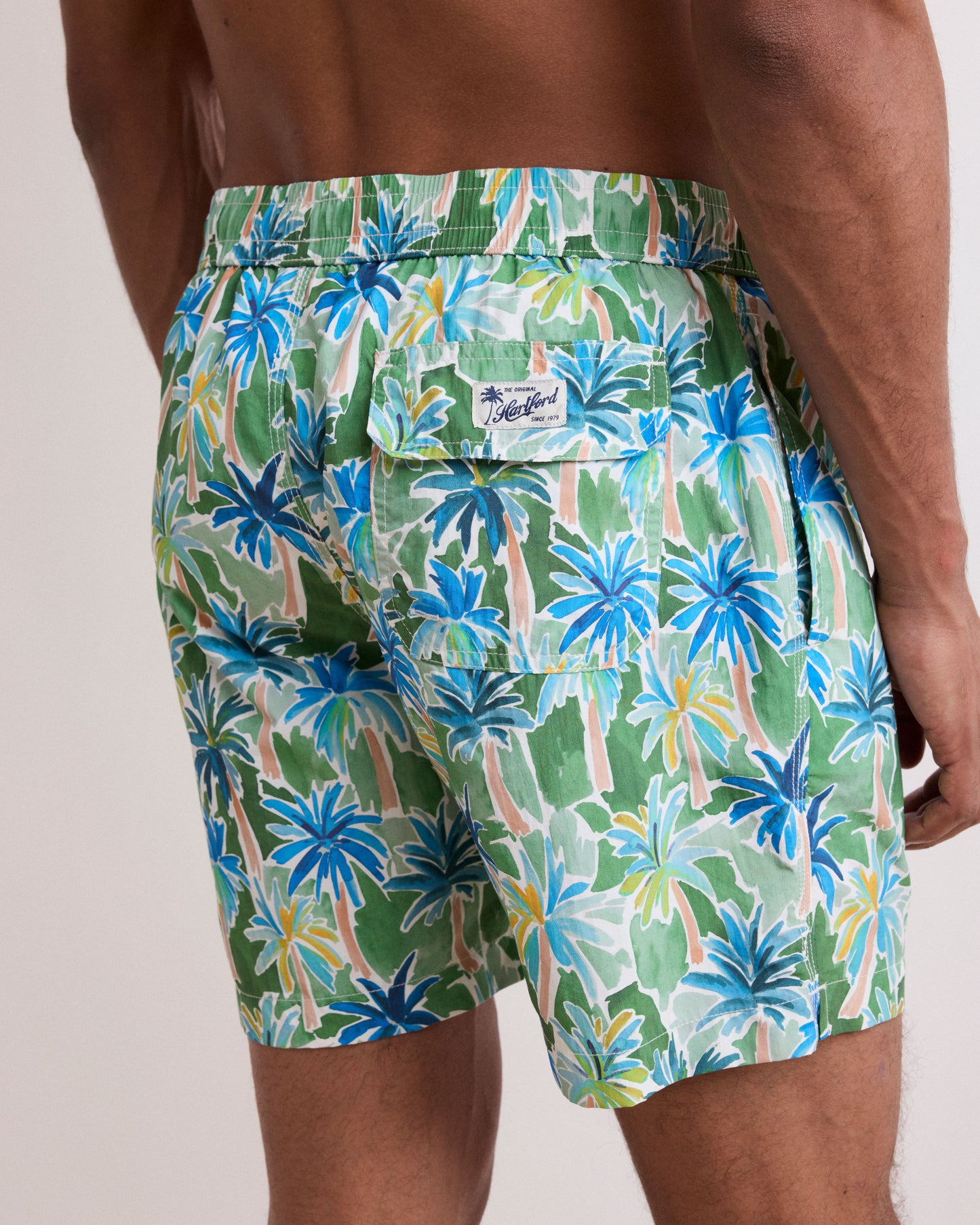 Maillot Homme Imprimé Palmiers Vert Swim