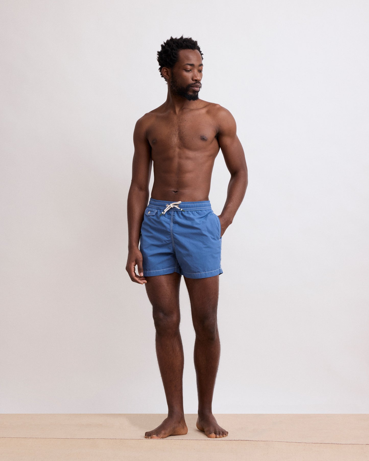 Maillot Homme Uni Bleu Denim Boxer