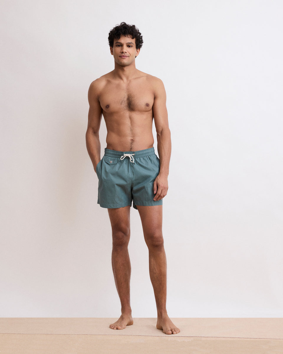 Boxer Men's Jade Green Lightweight Swim Trunks - Image principale