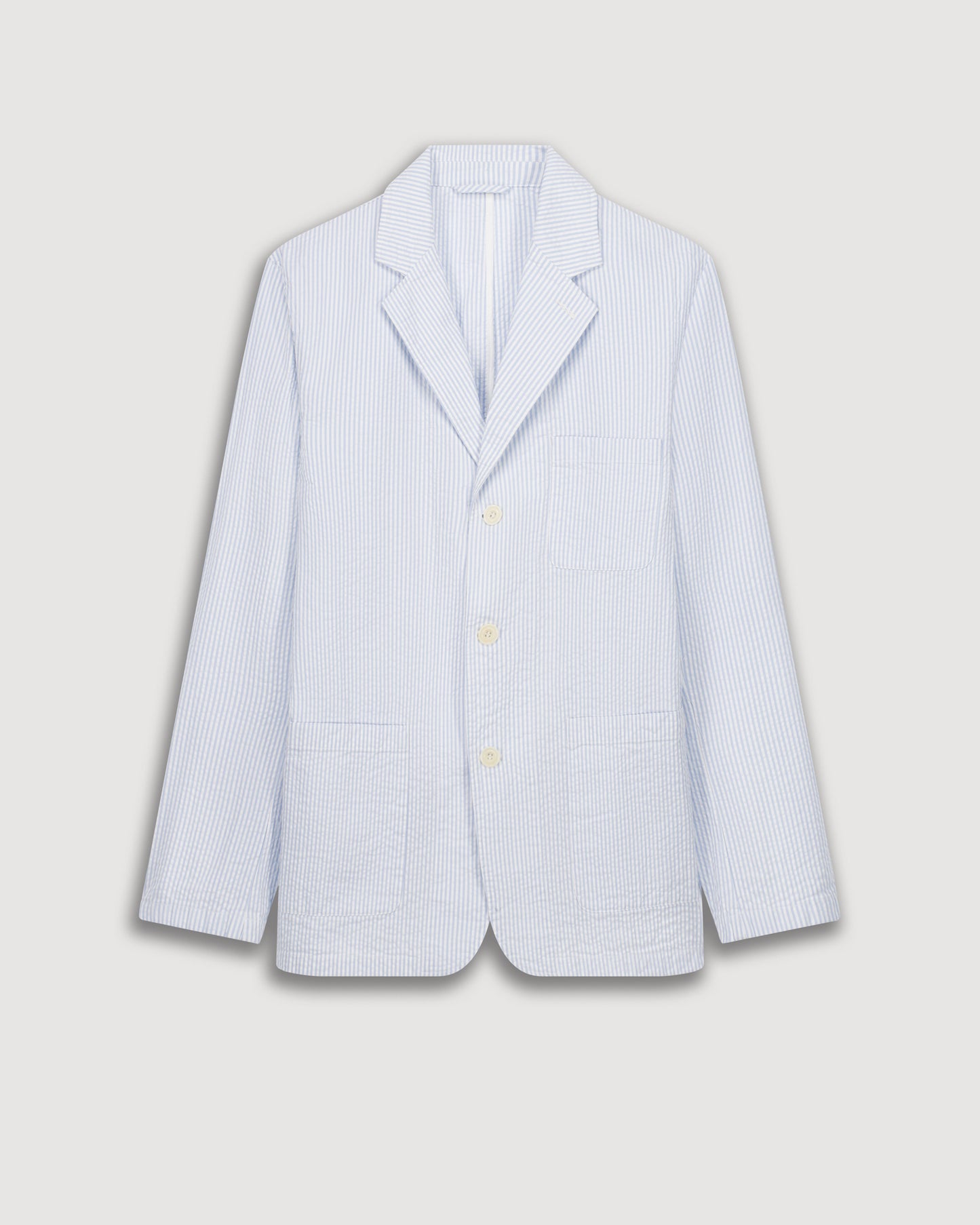 Veste Homme en Seersucker Bleu Ciel Jobby