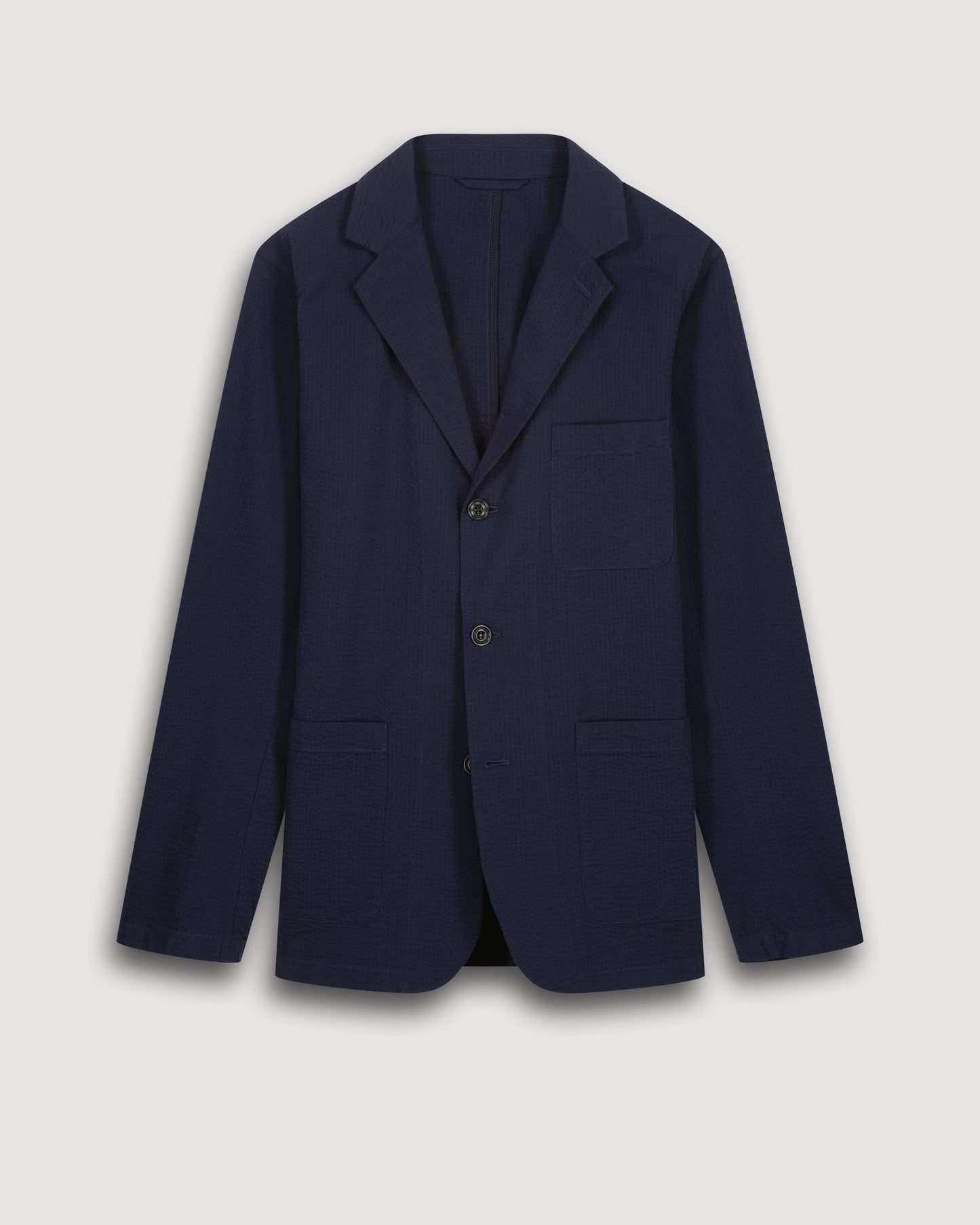 Veste Homme en Seersucker Bleu Marine Jobby