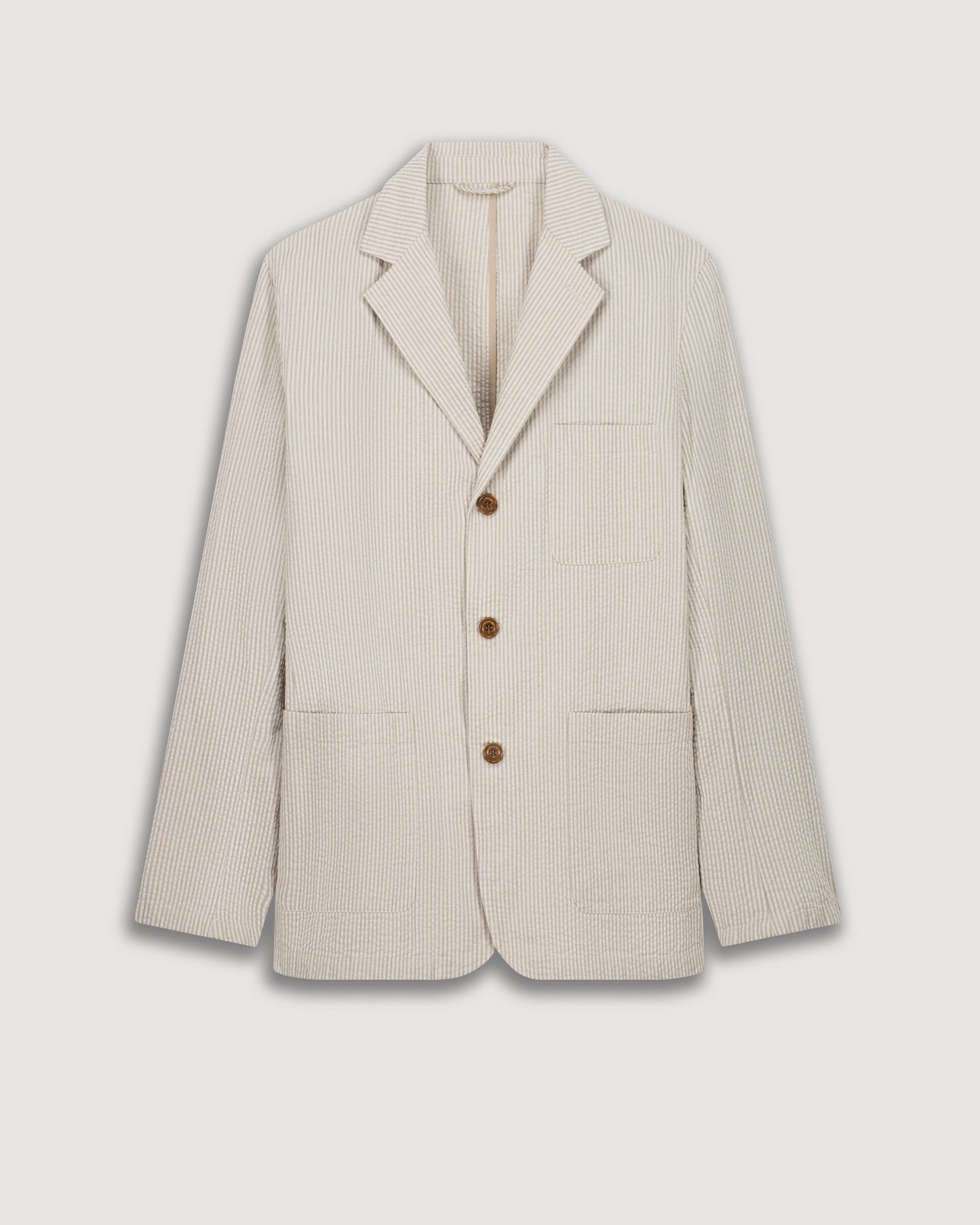 Veste Homme en Seersucker Beige Jobby