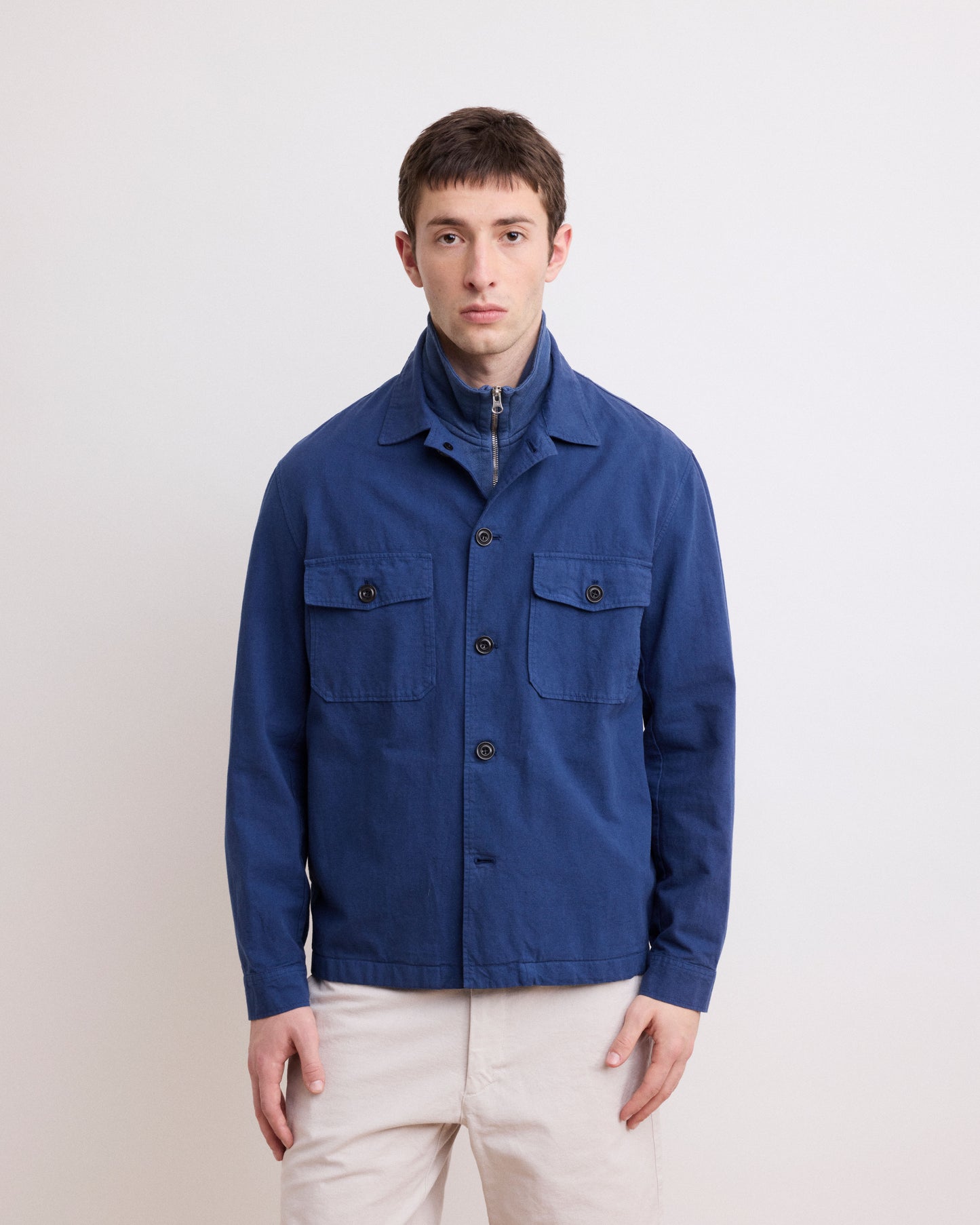 Veste Homme en coton et lin Bleu Marine Day