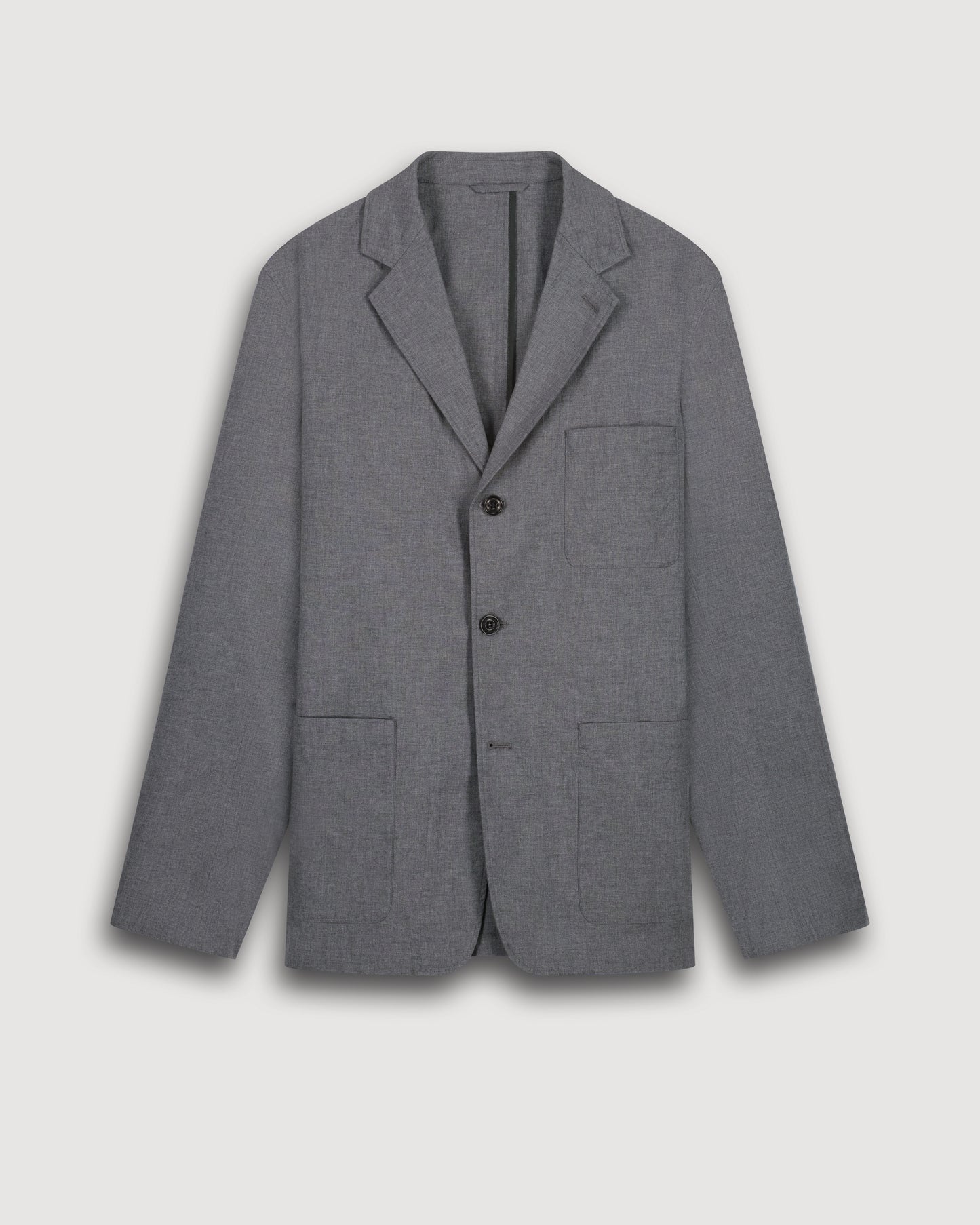 Veste Homme en Coton Fresco Gris Chiné Jonny