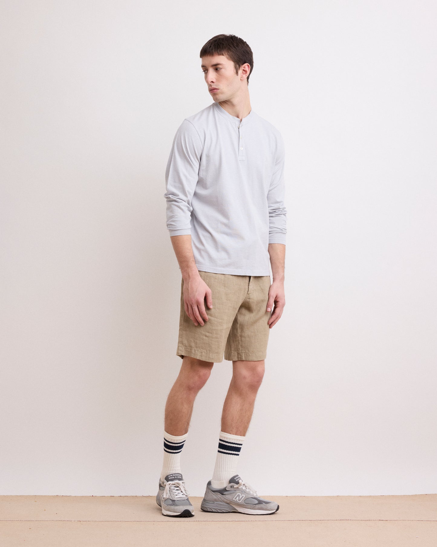 Short Homme en Lin Beige Tank