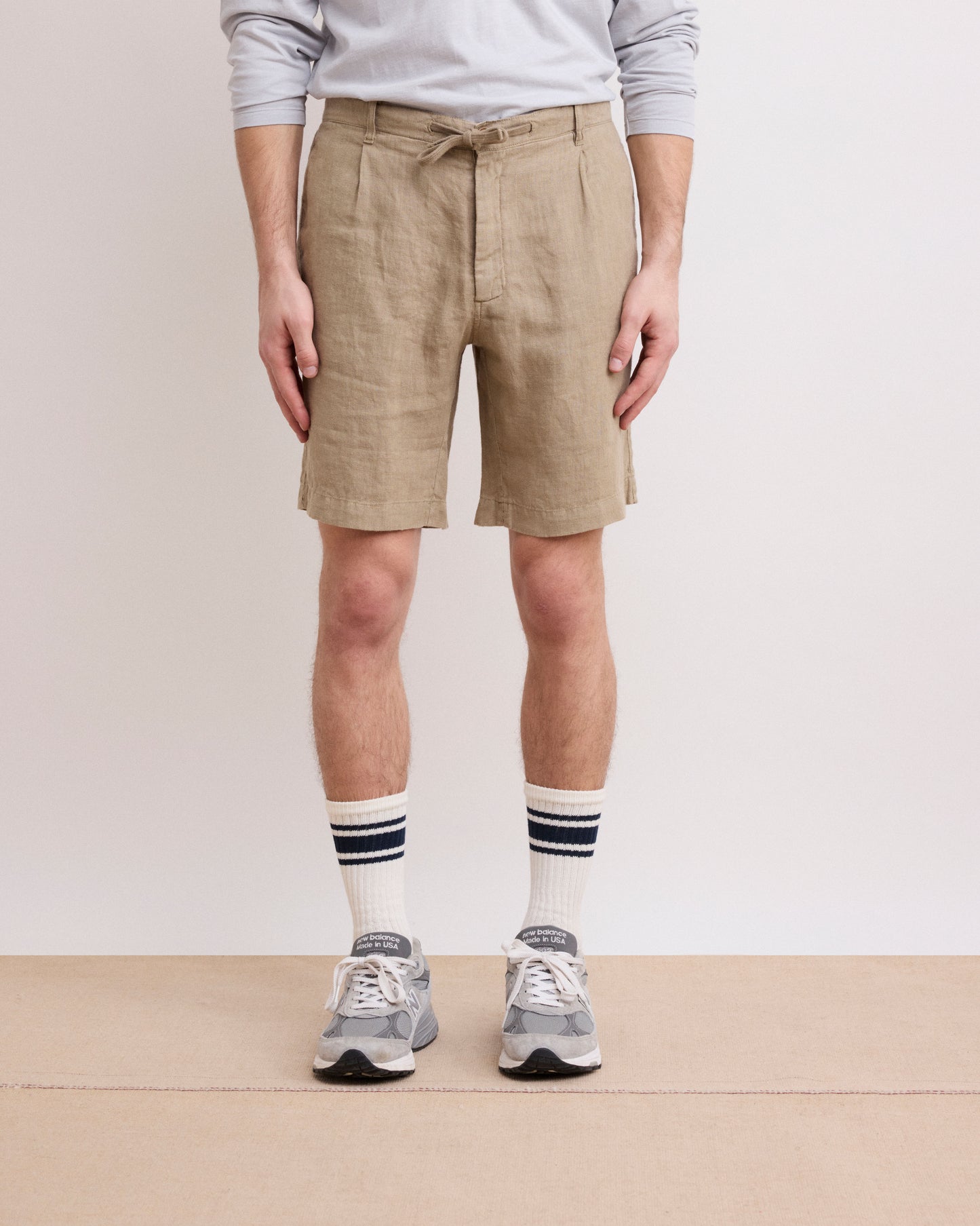 Short Homme en Lin Beige Tank