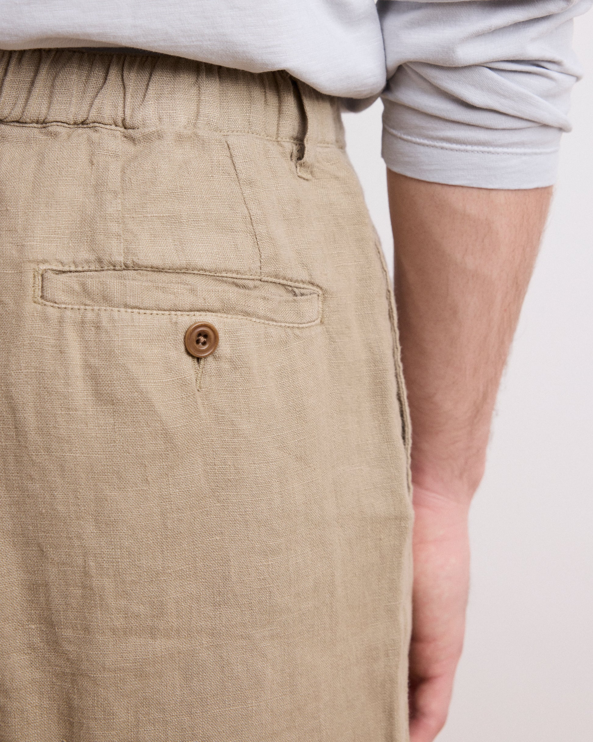 Short Homme en Lin Beige Tank