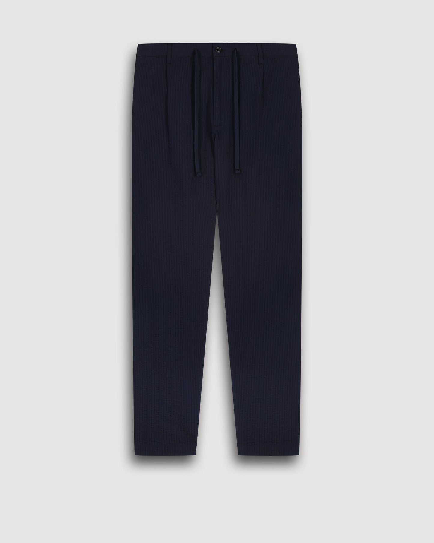 Pantalon Homme en Seersucker Bleu Marine Tanker