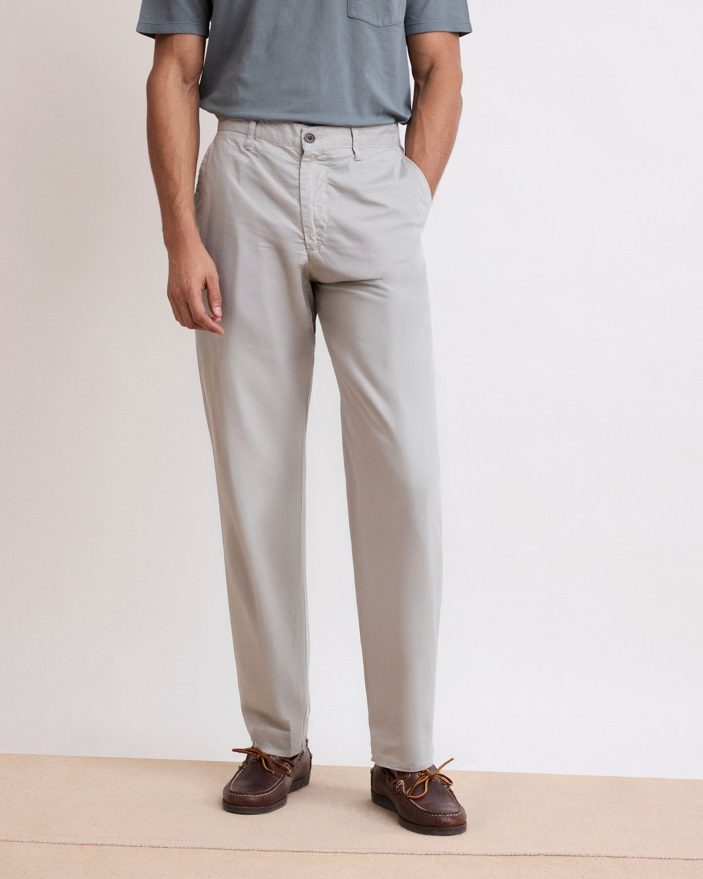 Pantalon Homme en Chino Léger Gris Tyron