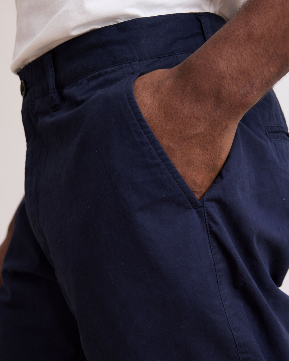 Tyron Men's Navy Blue Light Chino Pants - Image 3