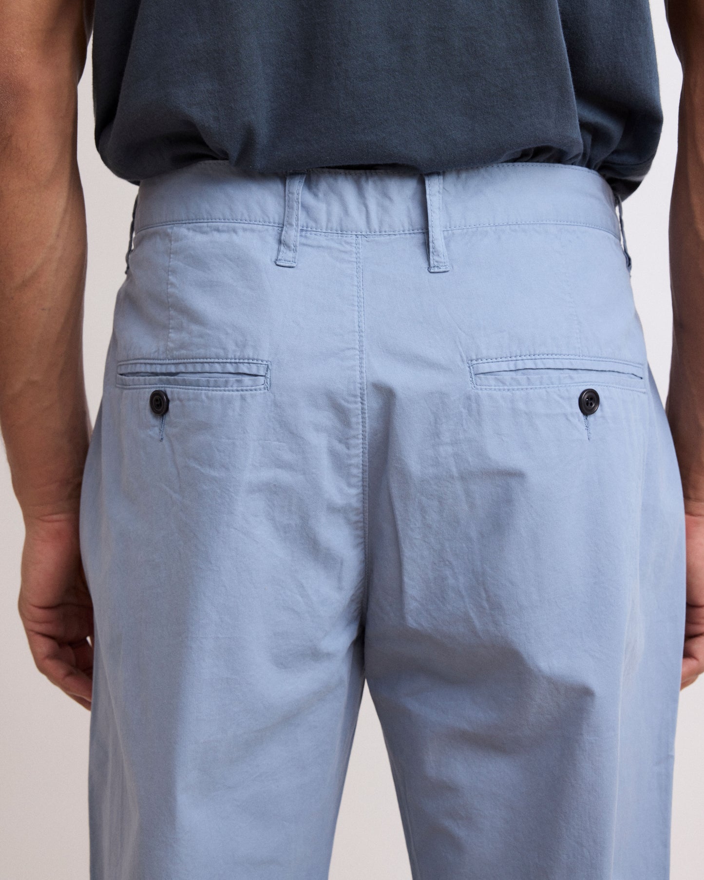 Pantalon Homme en Chino Léger Bleu gris Marine Tyron