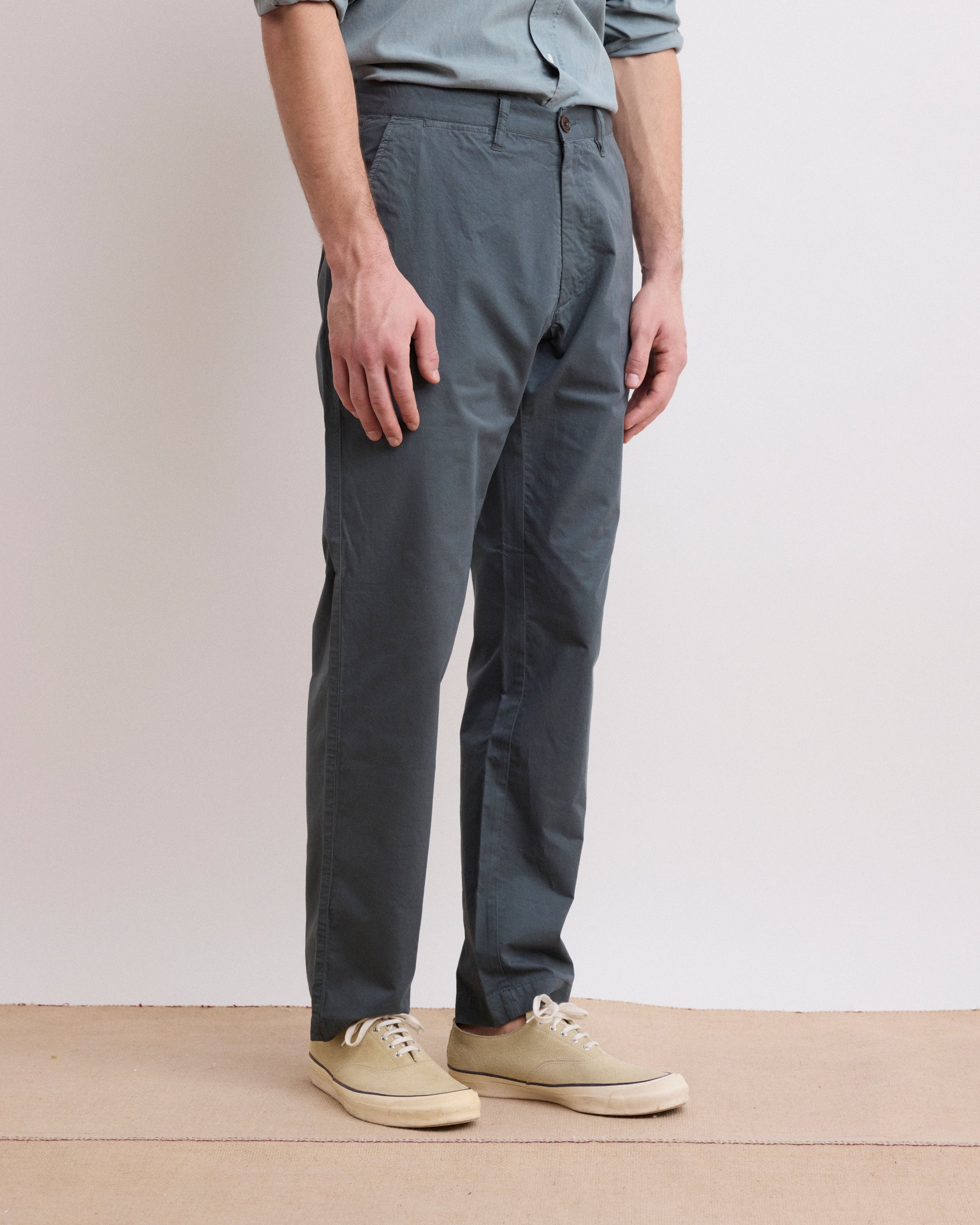 Pantalon Homme en Chino Léger Vert Eucalyptus Tyron