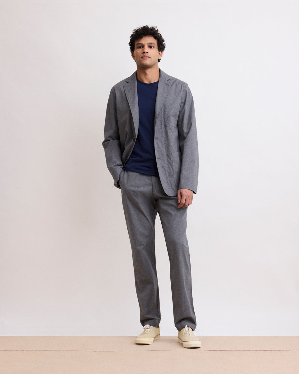 Pantalon Homme en Coton Fresco Gris Chiné Tyron - Image principale