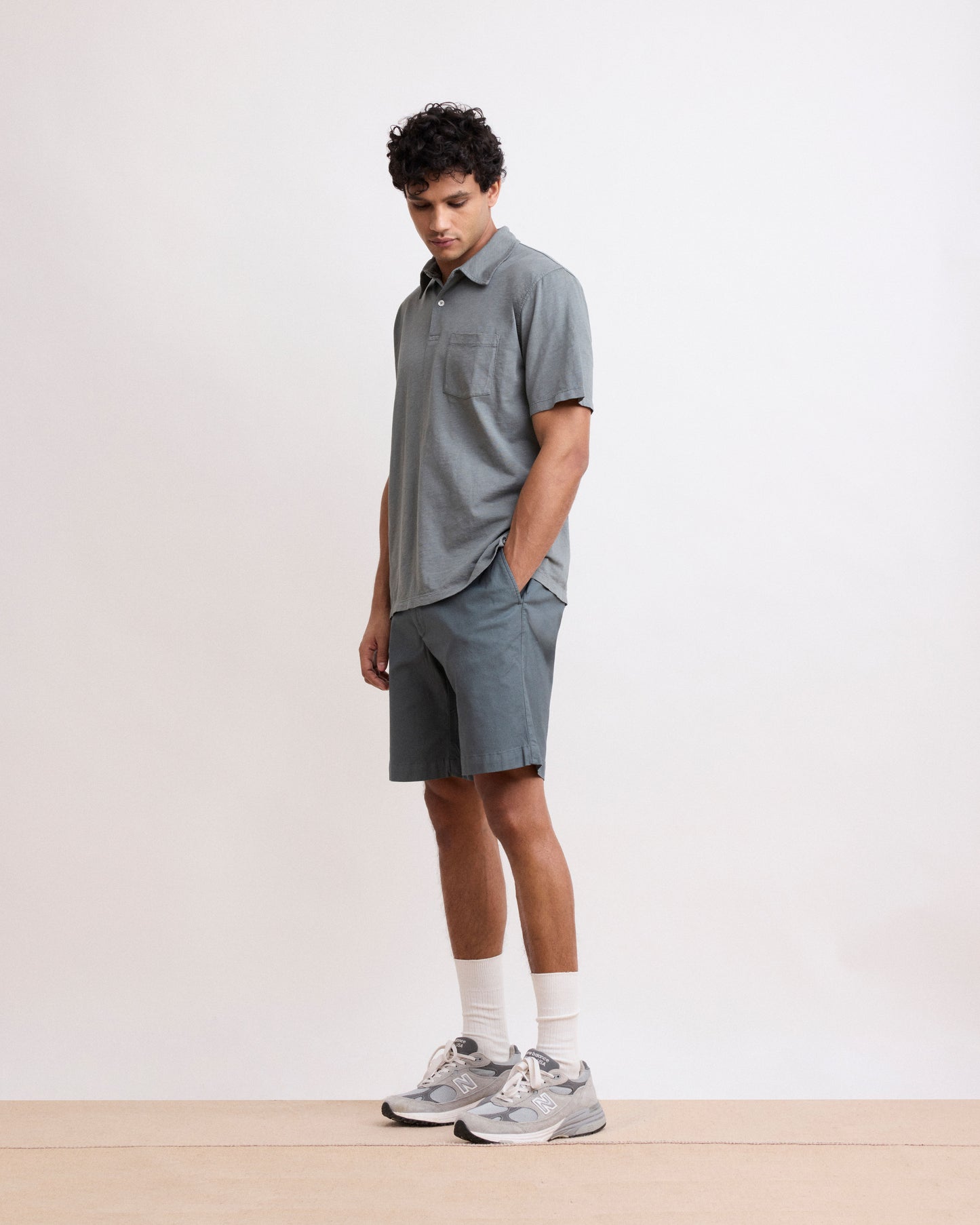 Short Homme en Piqué Stretch Vert Eucalyptus Byron