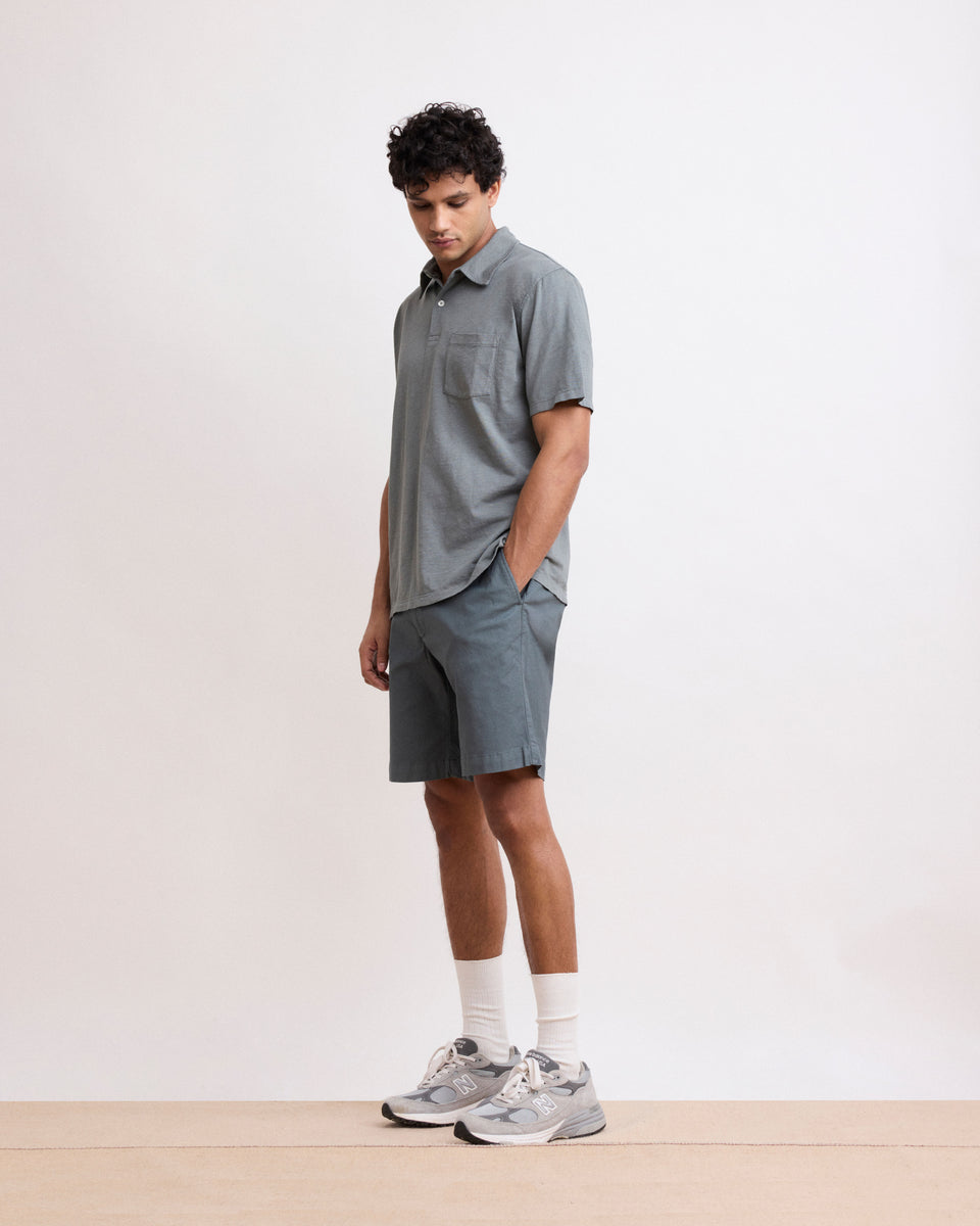 Short Homme en Piqué Stretch Vert Eucalyptus Byron - Image principale