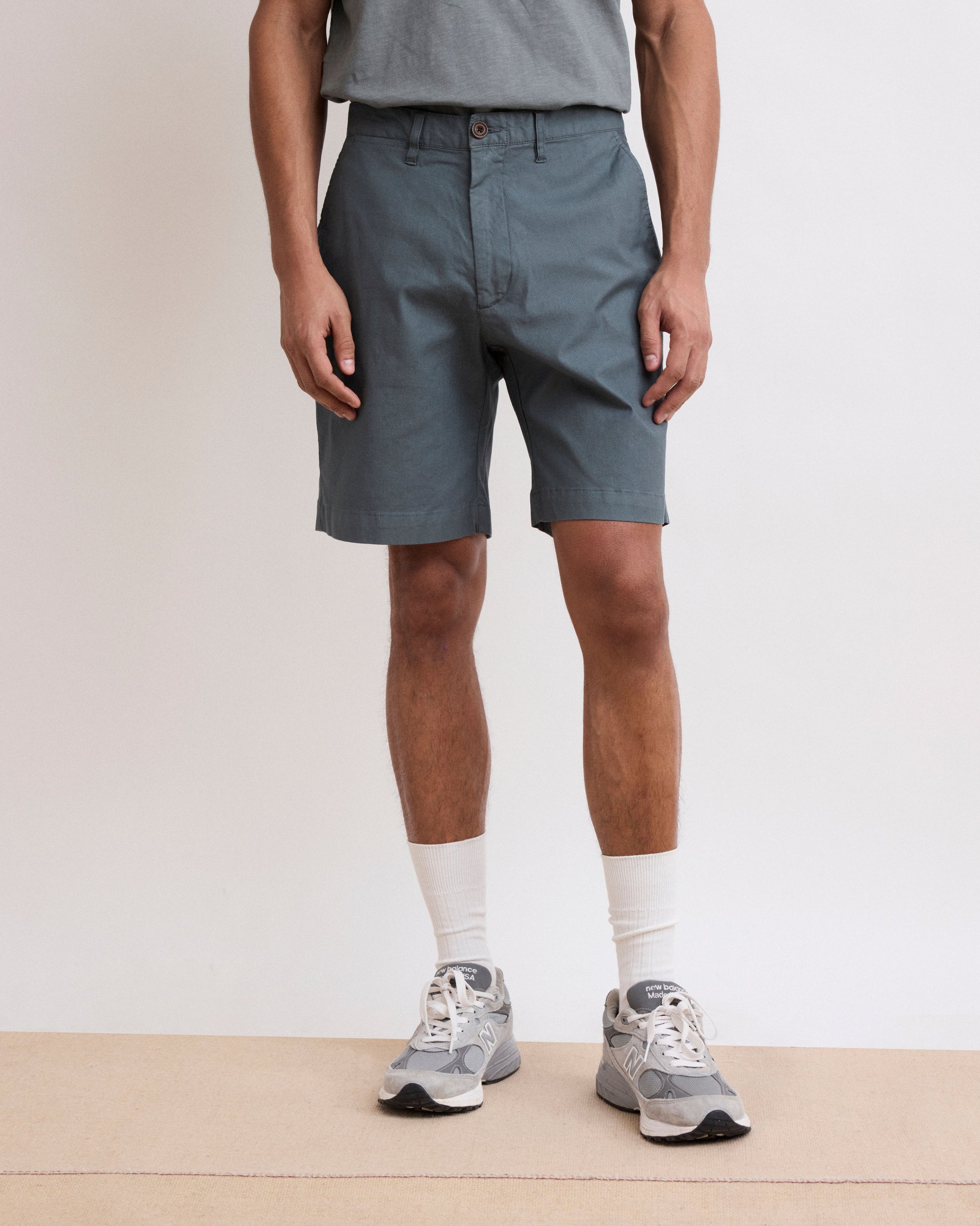 Short Homme en Piqué Stretch Vert Eucalyptus Byron