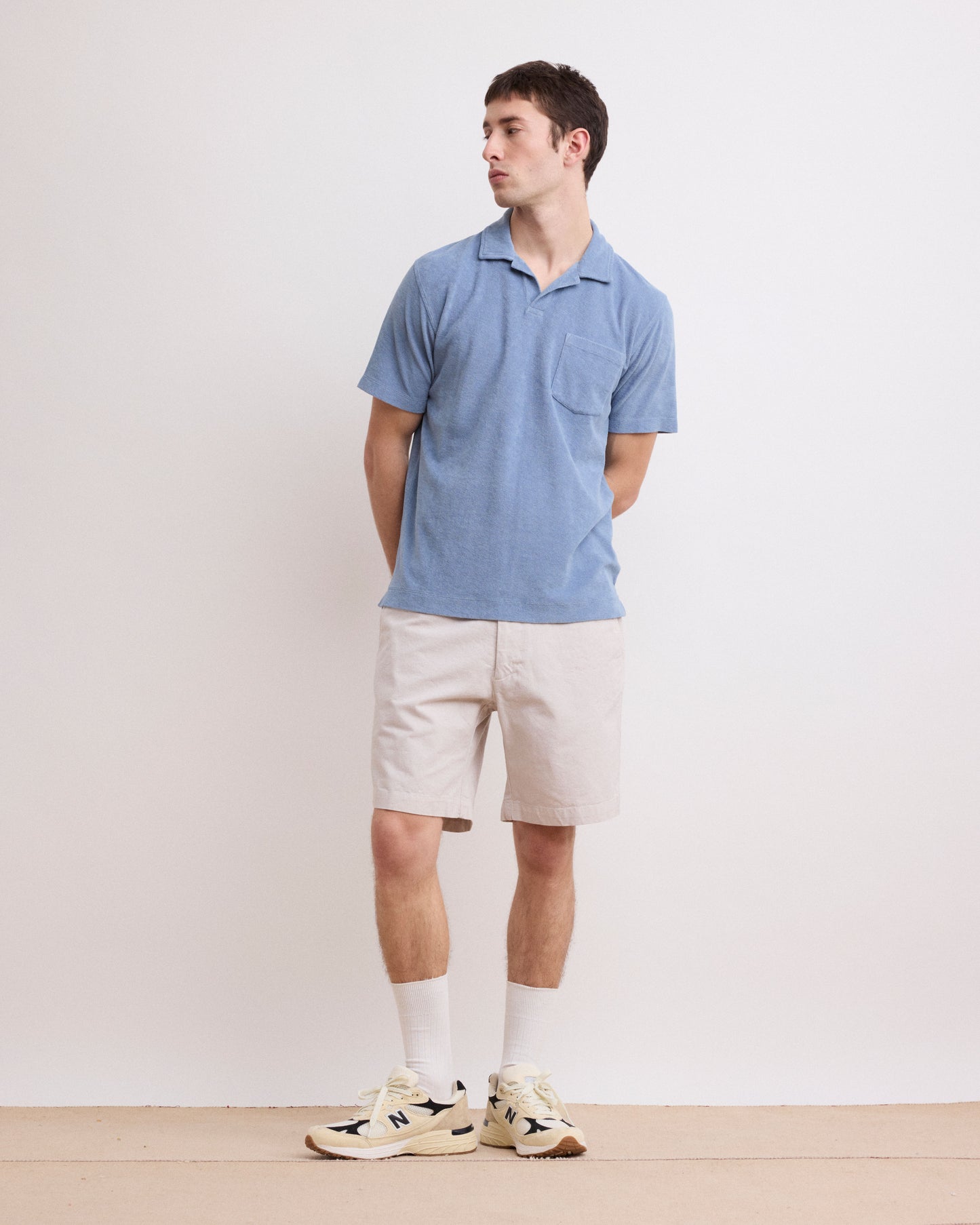 Short Homme en Coton et Lin Beige Byron