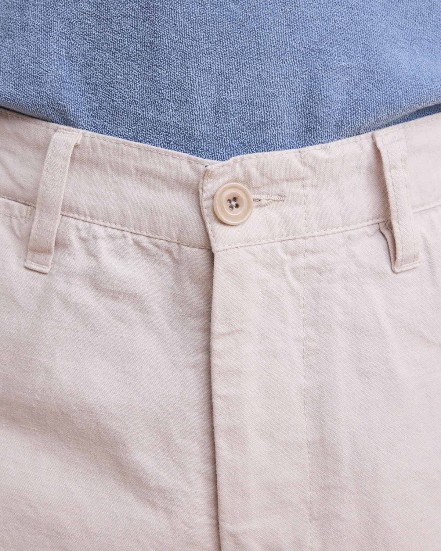 Short Homme en Coton et Lin Beige Byron