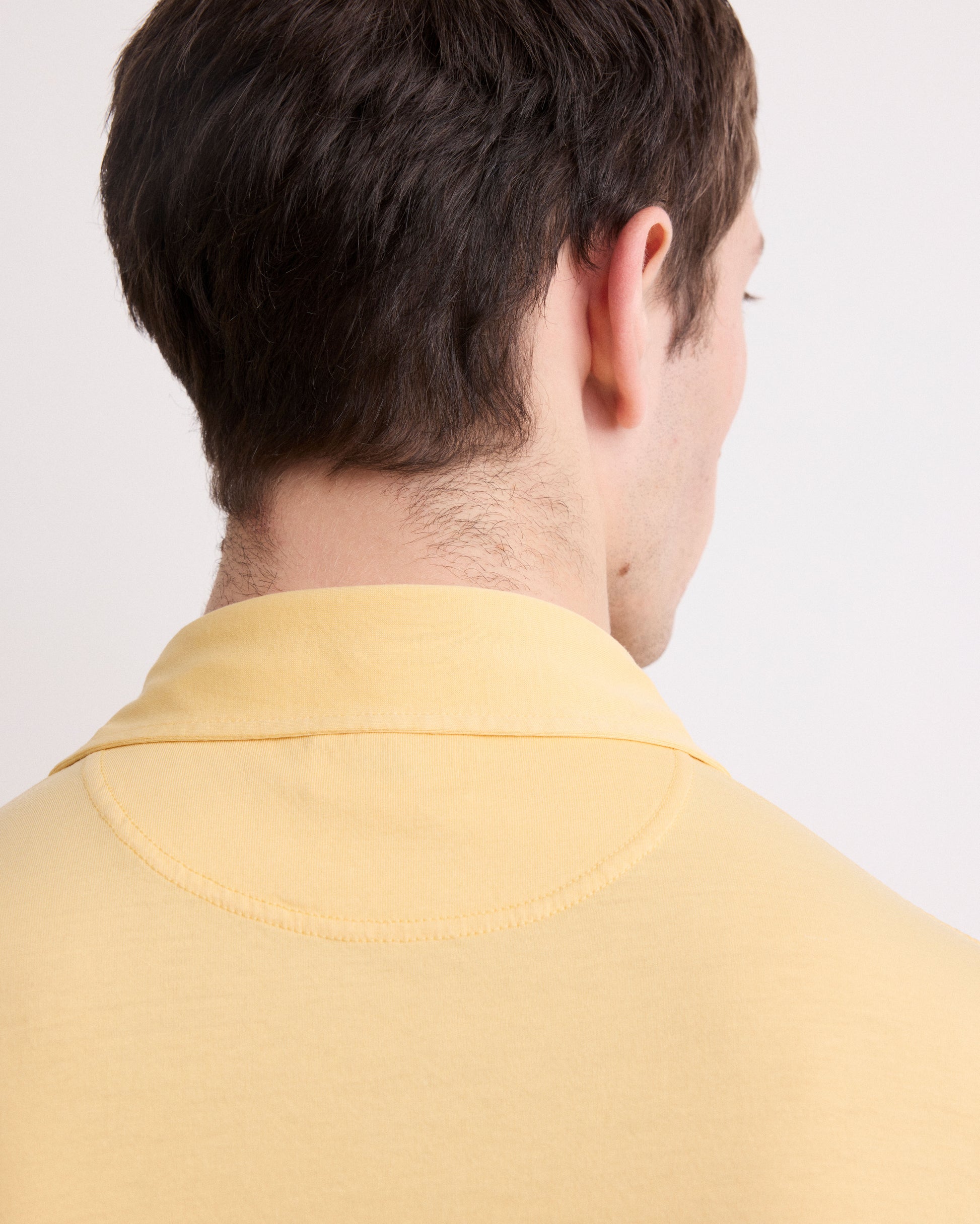 Polo Homme en Jersey de Coton Jaune